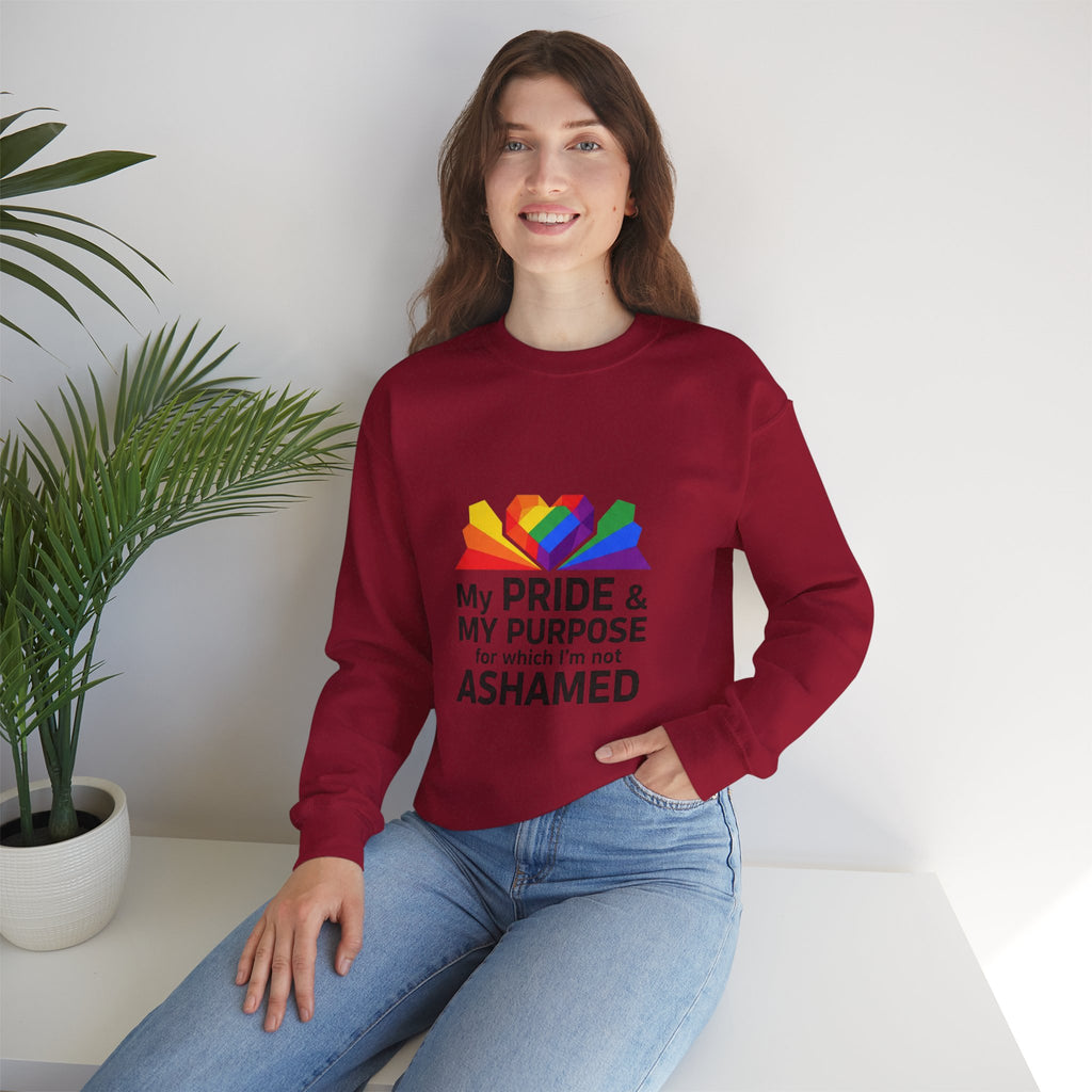 My Pride & My Purpose™ Heavy Blend Crewneck Sweatshirt | LGBTQ+ Pride