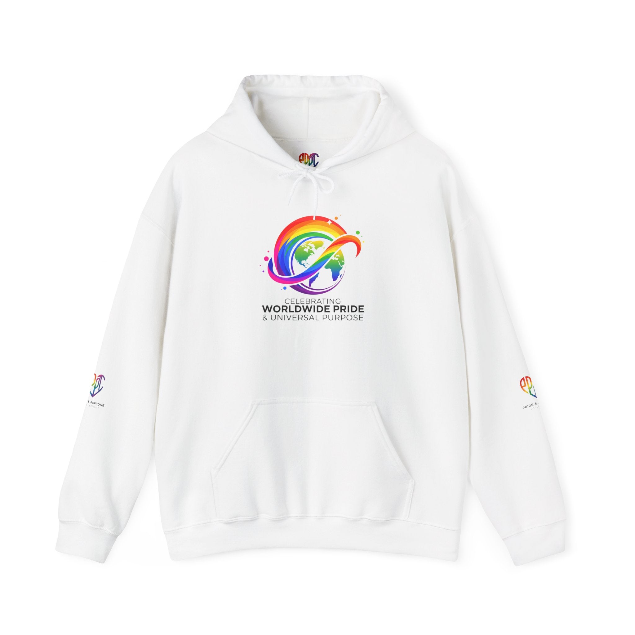 Celebrating Worldwide Pride & Universal Purpose™ Heavy Blend Hoodie | Pride Affirmation