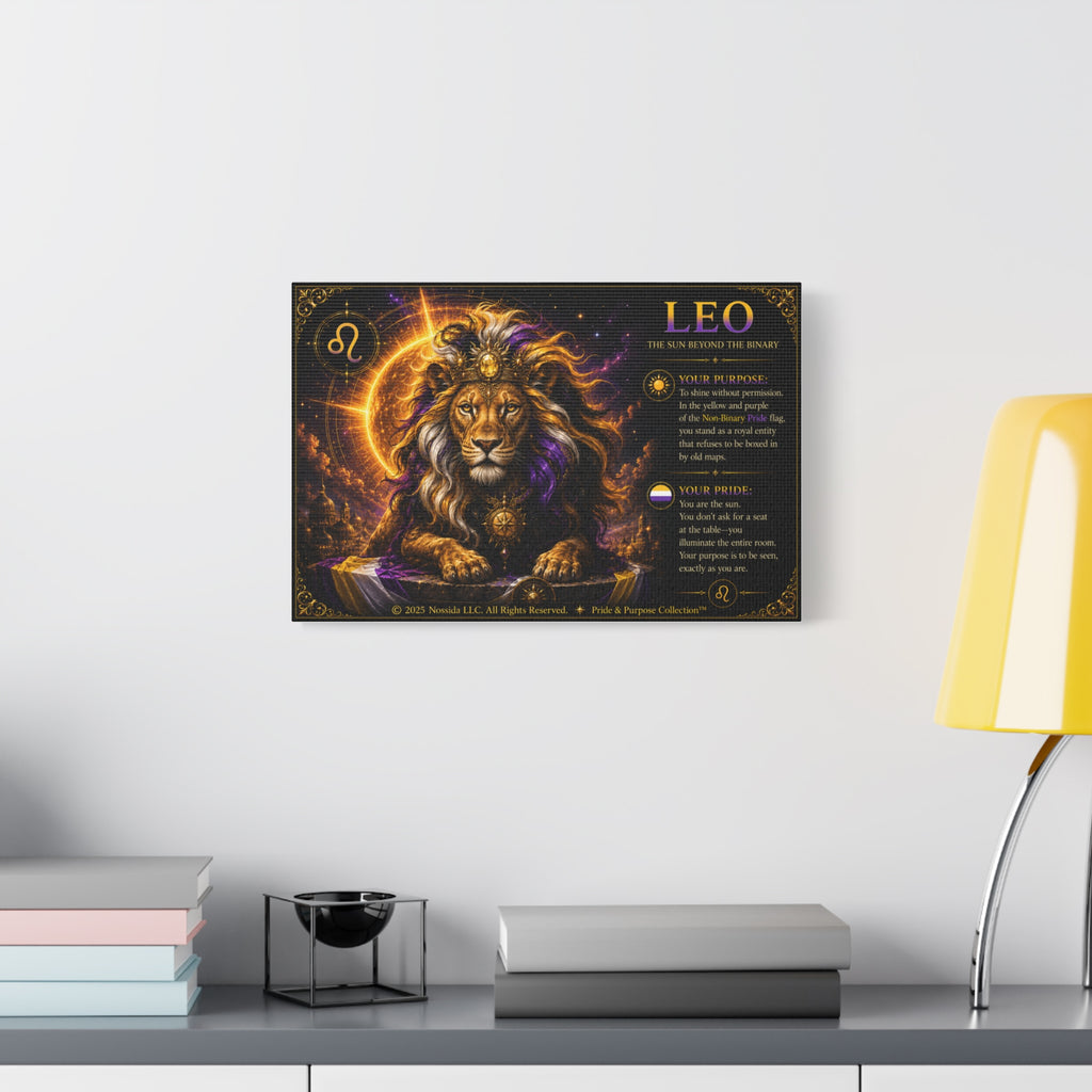 Pride of Birth™ LEO  The Sun Beyond the Binary Matte Canvas Print Wall Art