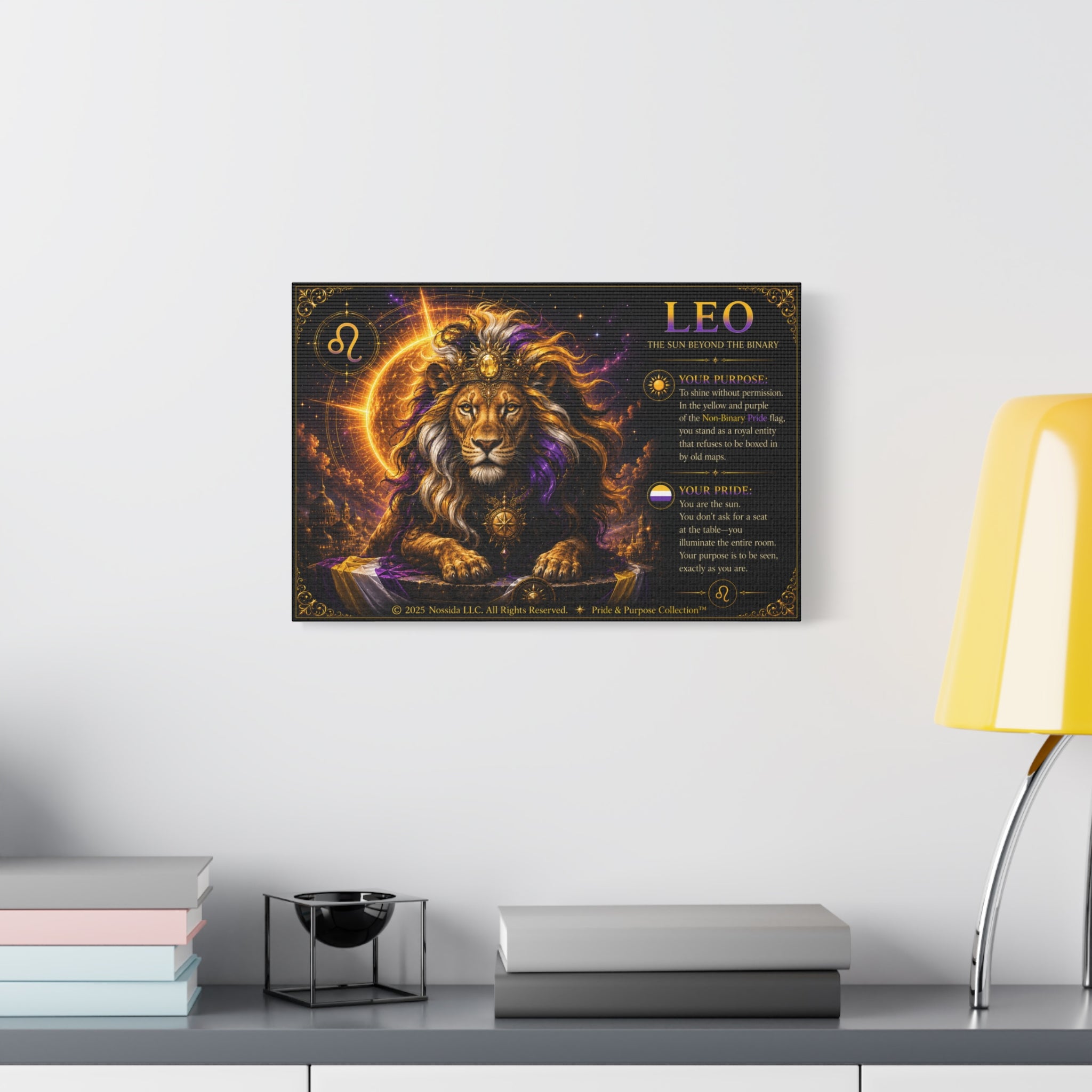 Pride of Birth™ LEO  The Sun Beyond the Binary Matte Canvas Print Wall Art