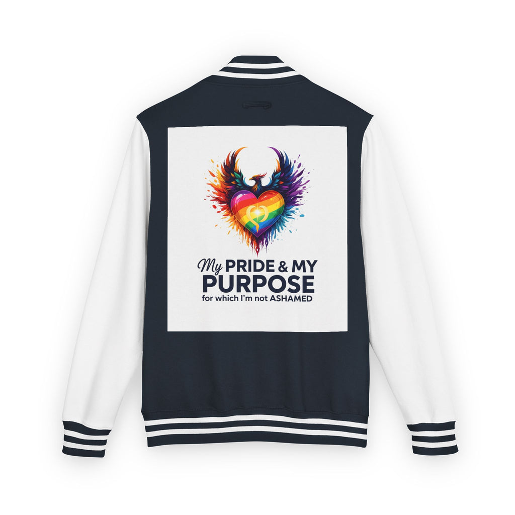 My Pride & My Purpose™ Premium Varsity Jacket | LGBTQ+ Pride Apparel