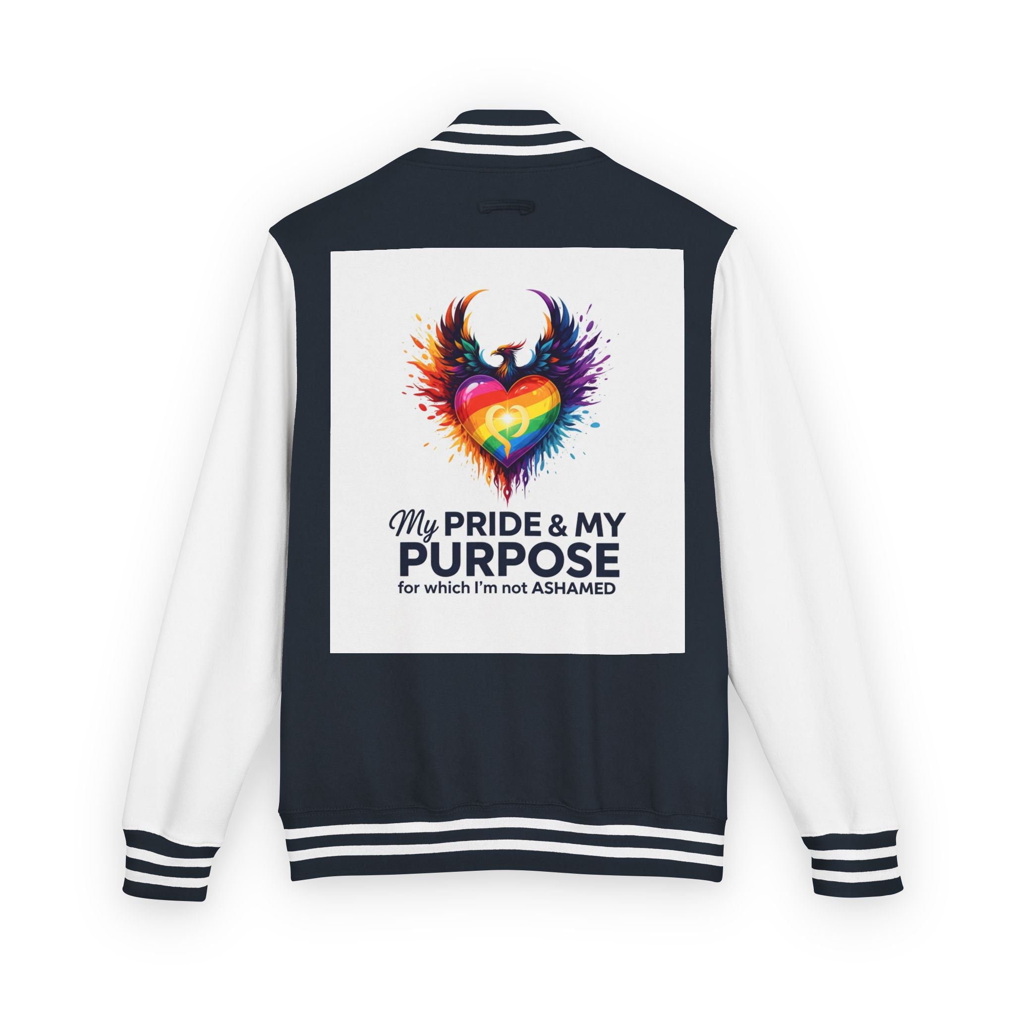 My Pride & My Purpose™ Premium Varsity Jacket | LGBTQ+ Pride Apparel