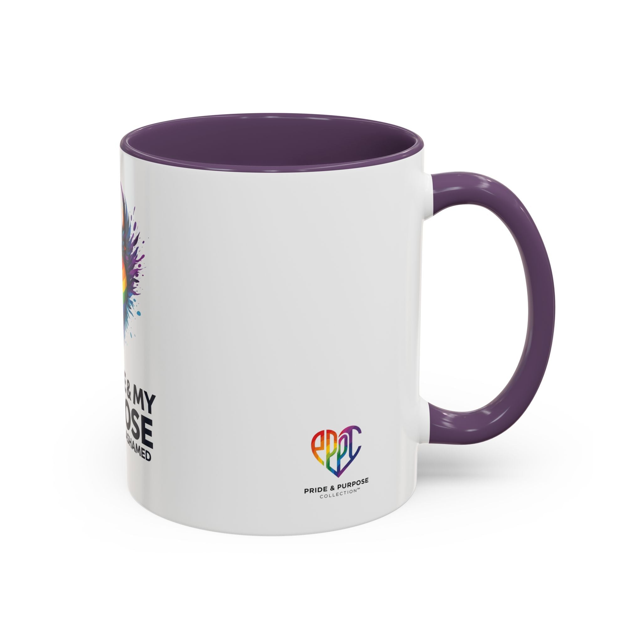 My Pride & My Purpose™ Premium Accent Coffee Mug | LGBTQ+ Pride Drinkware