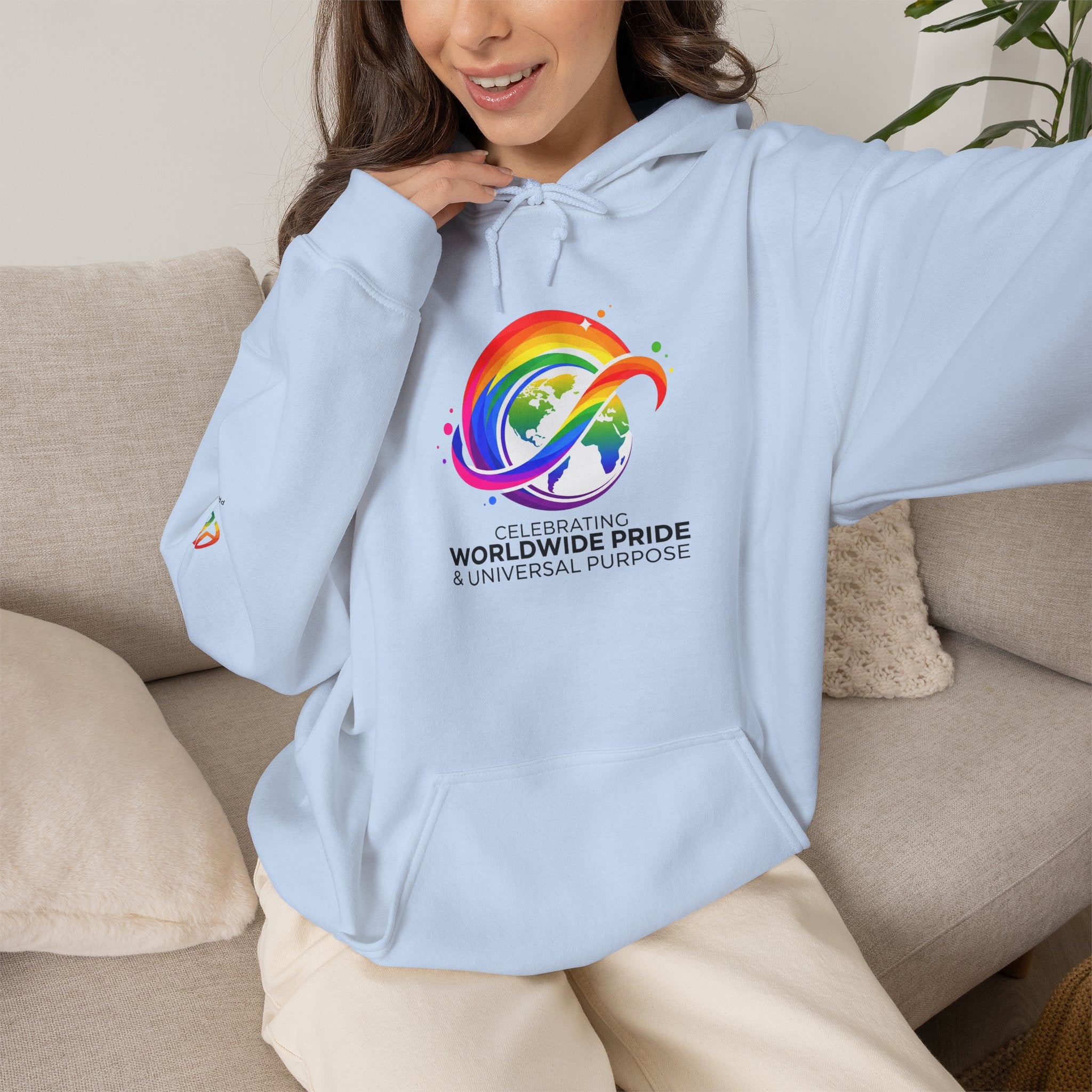 Celebrating Worldwide Pride & Universal Purpose™ Heavy Blend Hoodie | Pride Affirmation