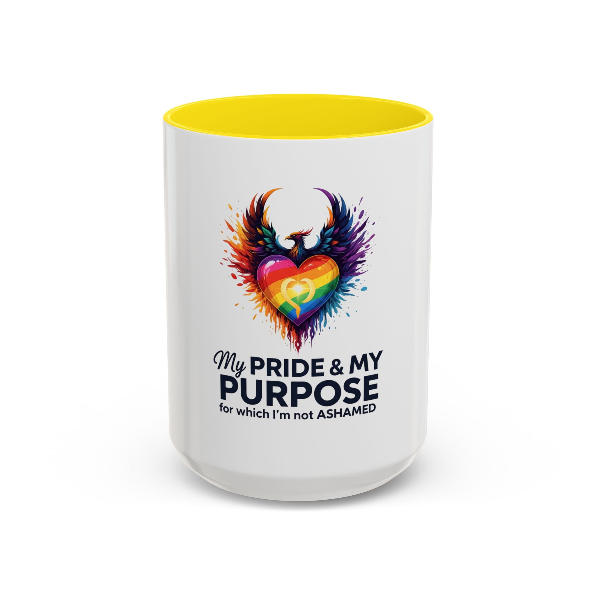 My Pride & My Purpose™ Premium Accent Coffee Mug | LGBTQ+ Pride Drinkware