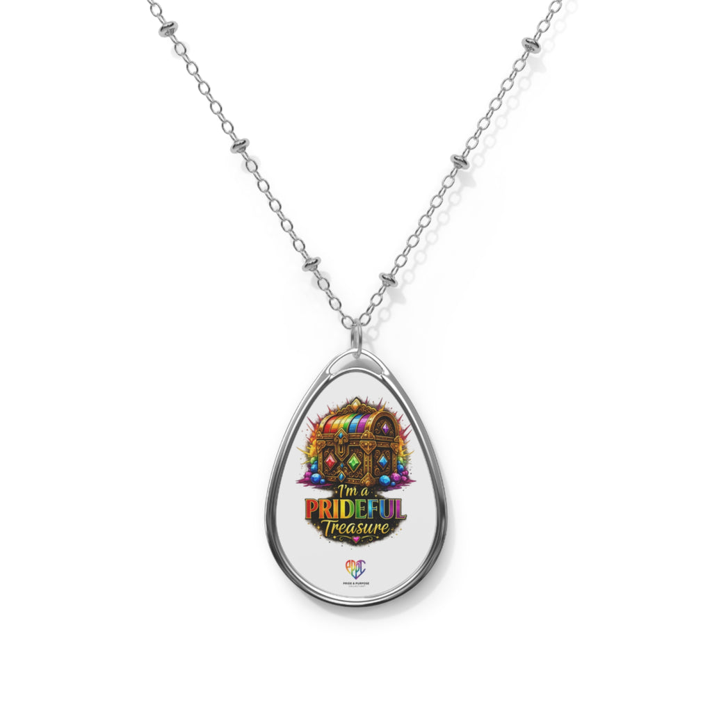 I'm a Prideful Treasure™ Premium Oval Pendant Necklace