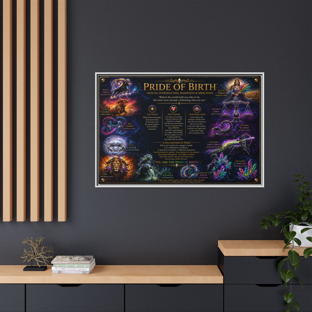 "Pride of Birth™ – Signature Legacy Canvas"™  Matte Canvas Framed Art