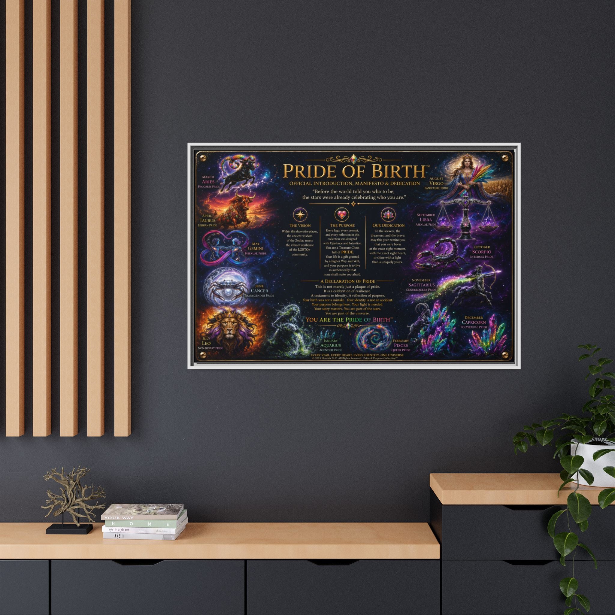 "Pride of Birth™ – Signature Legacy Canvas"™  Matte Canvas Framed Art