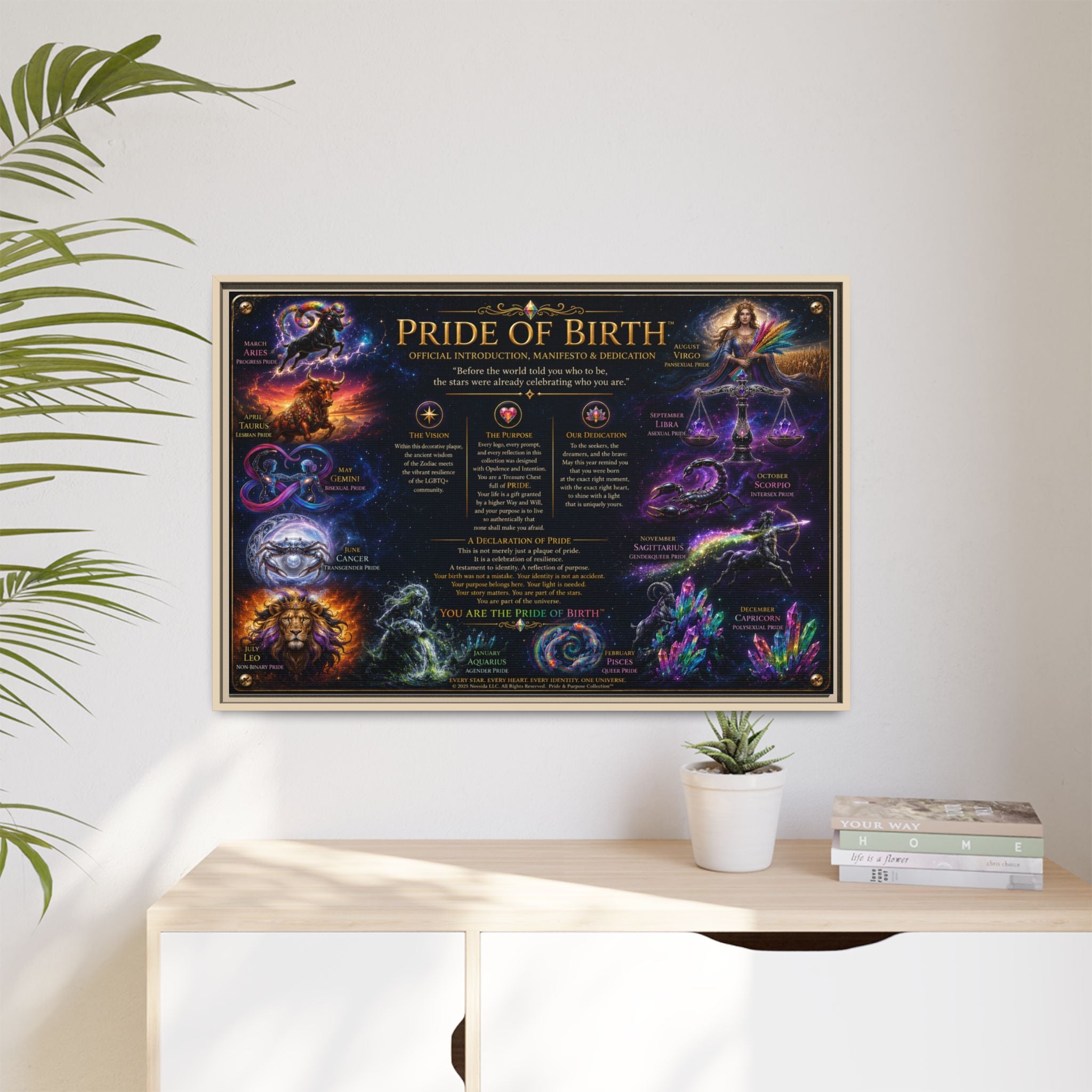 "Pride of Birth™ – Signature Legacy Canvas"™  Matte Canvas Framed Art
