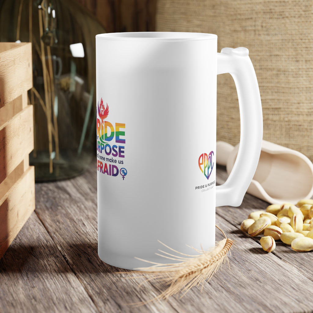 Pride Is Our Purpose™ Premium Frosted Glass Beer Mug