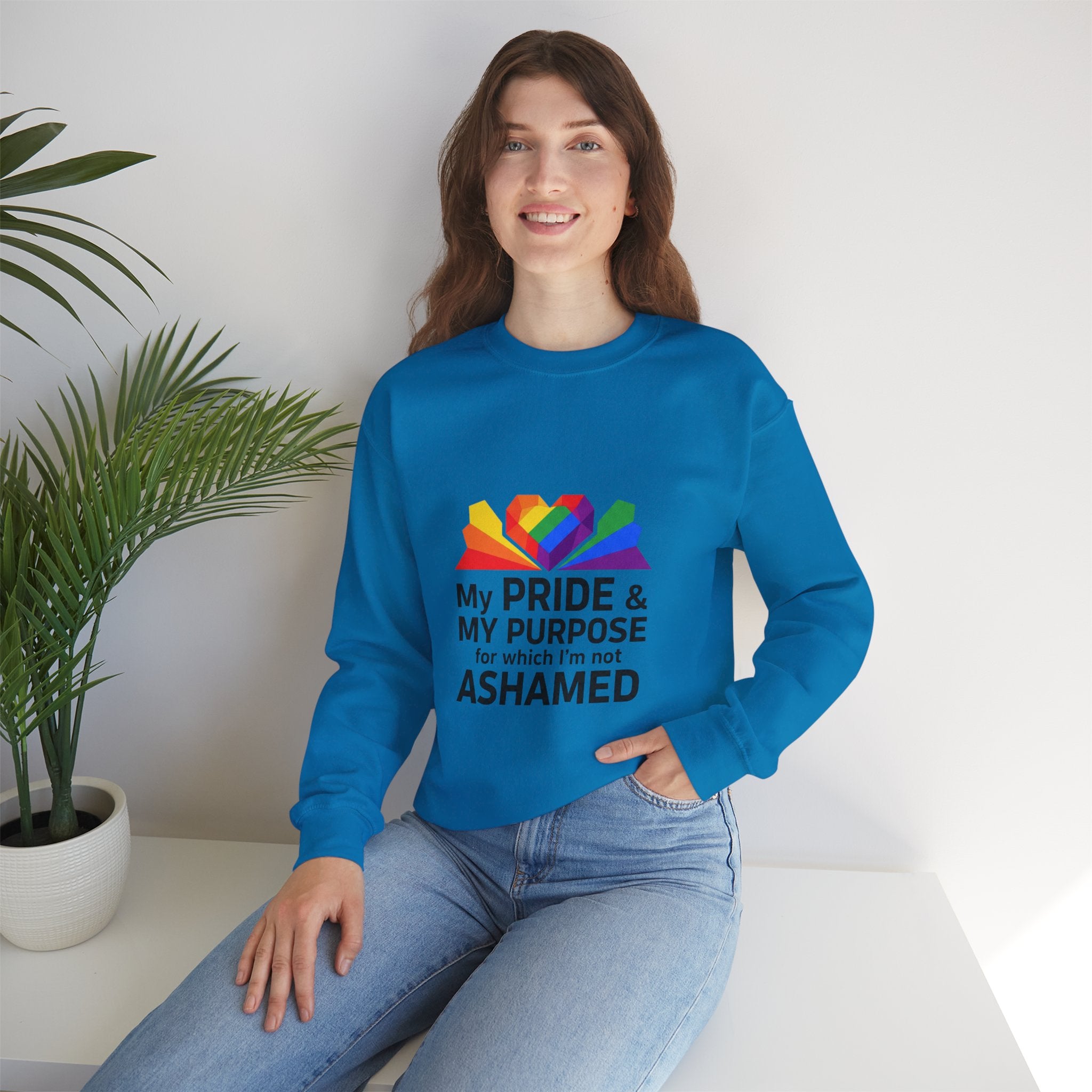 My Pride & My Purpose™ Heavy Blend Crewneck Sweatshirt | LGBTQ+ Pride