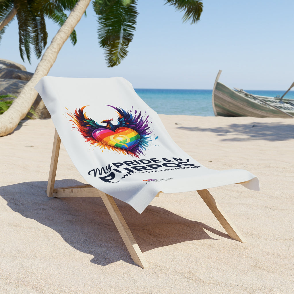 My Pride & My Purpose™ Premium Beach Towel | LGBTQ+ Pride