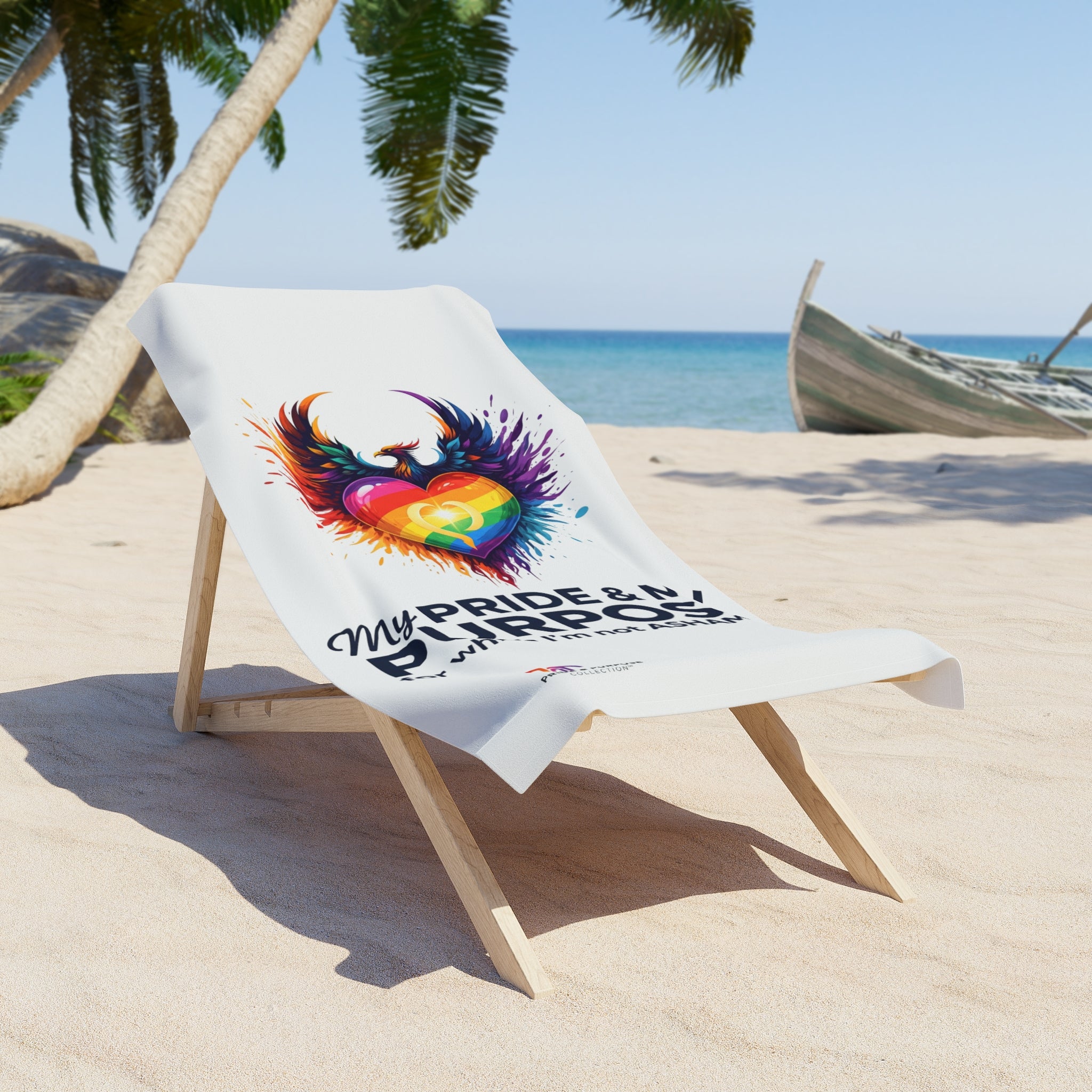 My Pride & My Purpose™ Premium Beach Towel | LGBTQ+ Pride