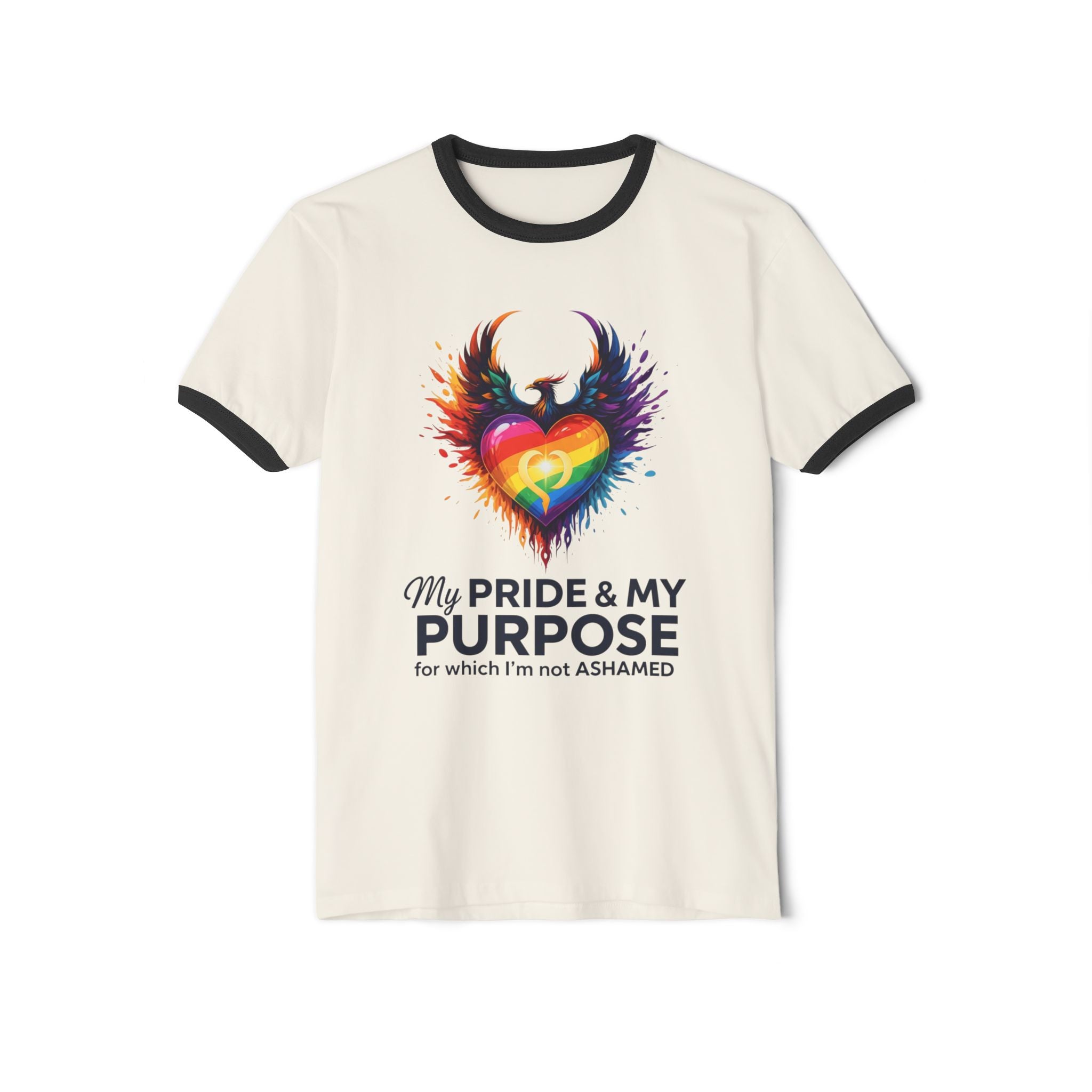 My Pride & My Purpose™ Unisex Premium Ringer T-Shirt | LGBTQ+ Pride Apparel