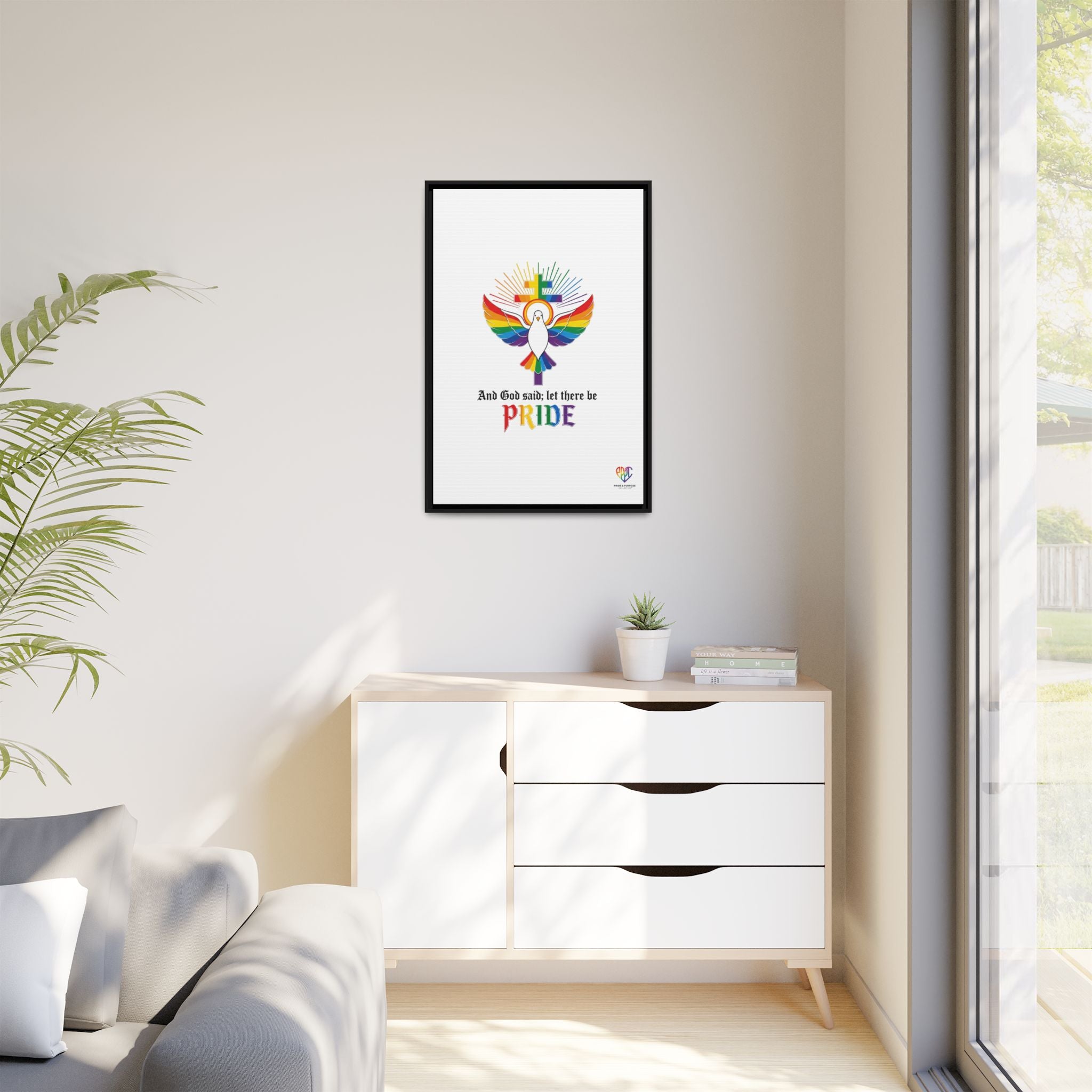 And God Said; Let There Be Pride™ Framed Matte Canvas