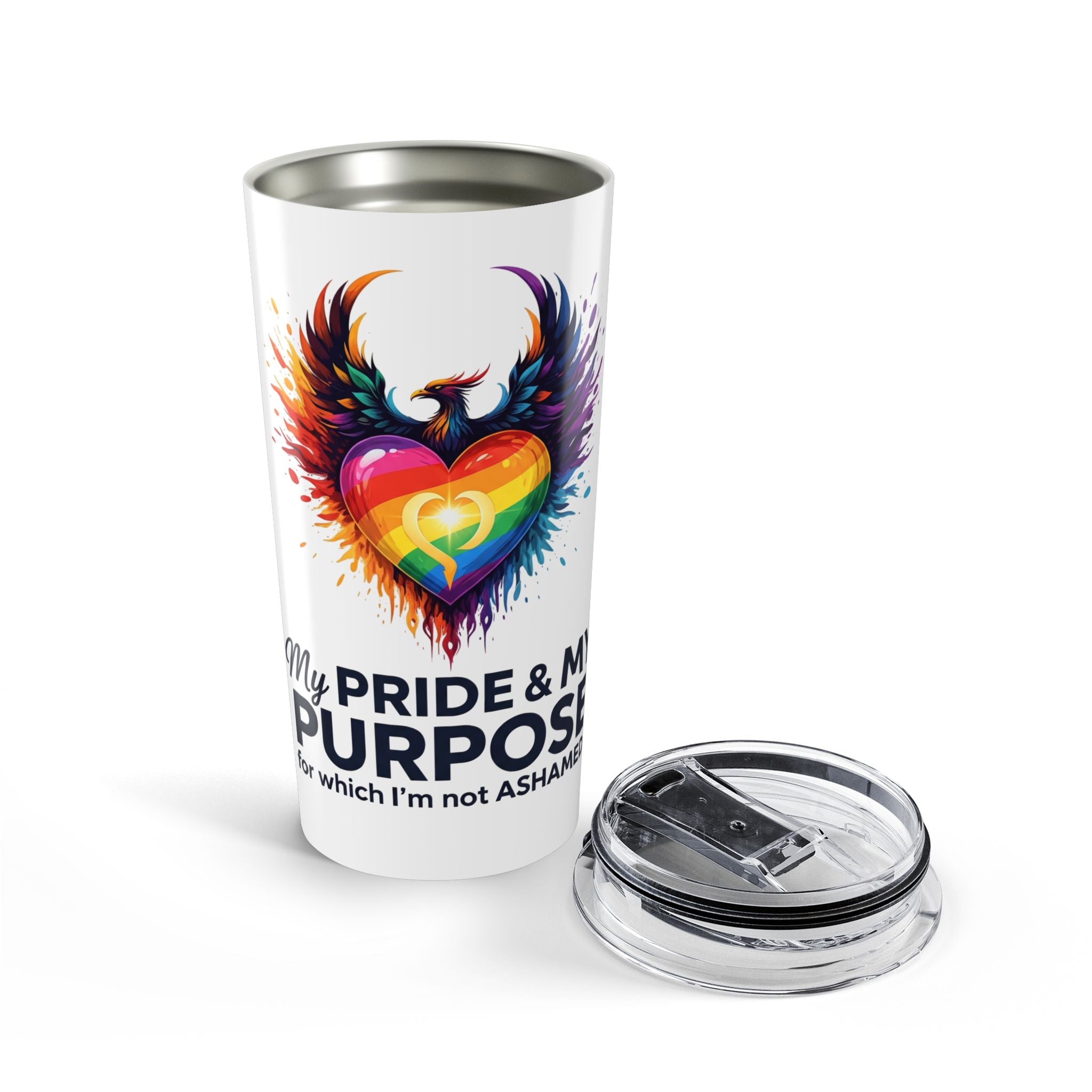 My Pride & My Purpose™ Premium 20oz Insulated Tumbler | LGBTQ+ Pride Drinkware