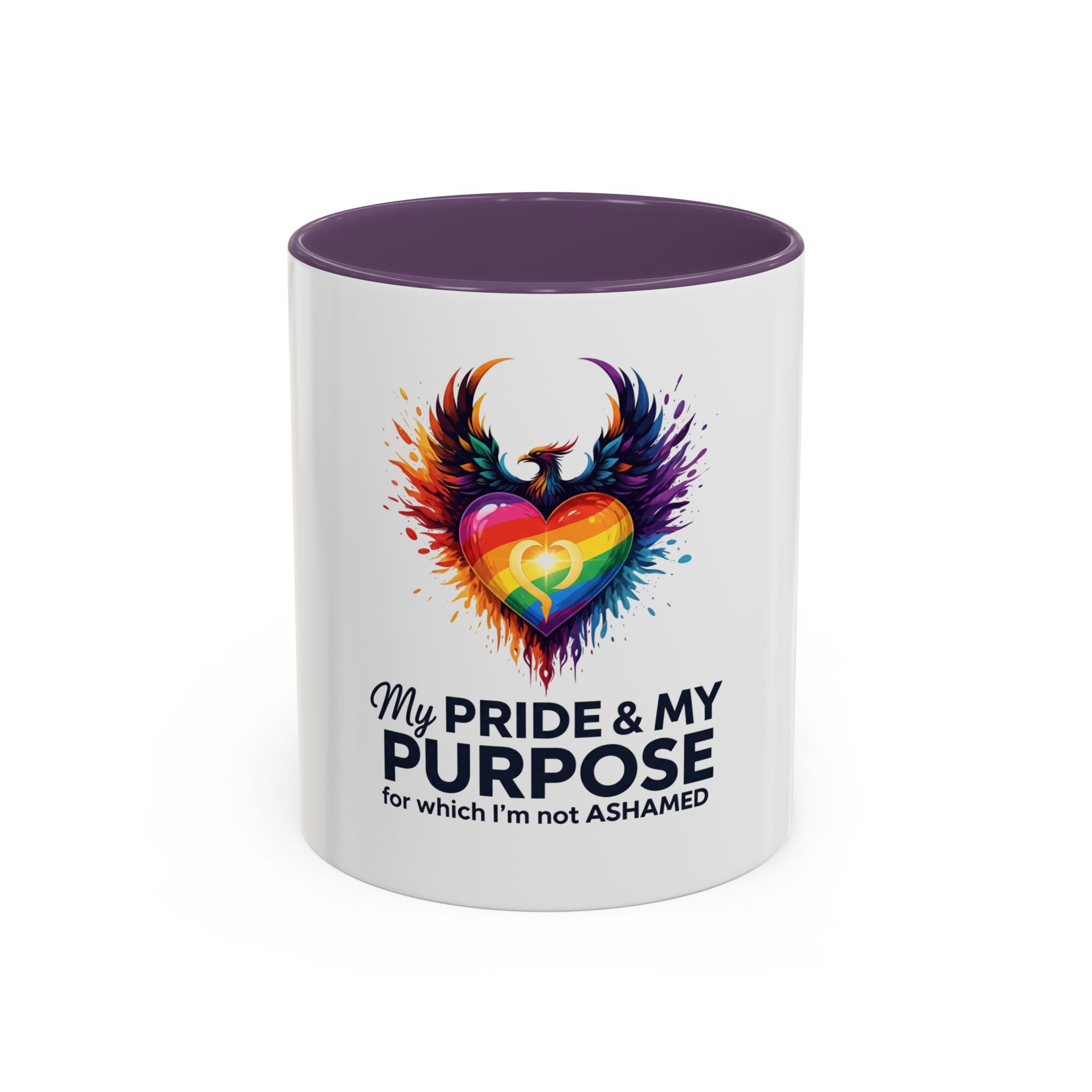 My Pride & My Purpose™ Premium Accent Coffee Mug | LGBTQ+ Pride Drinkware