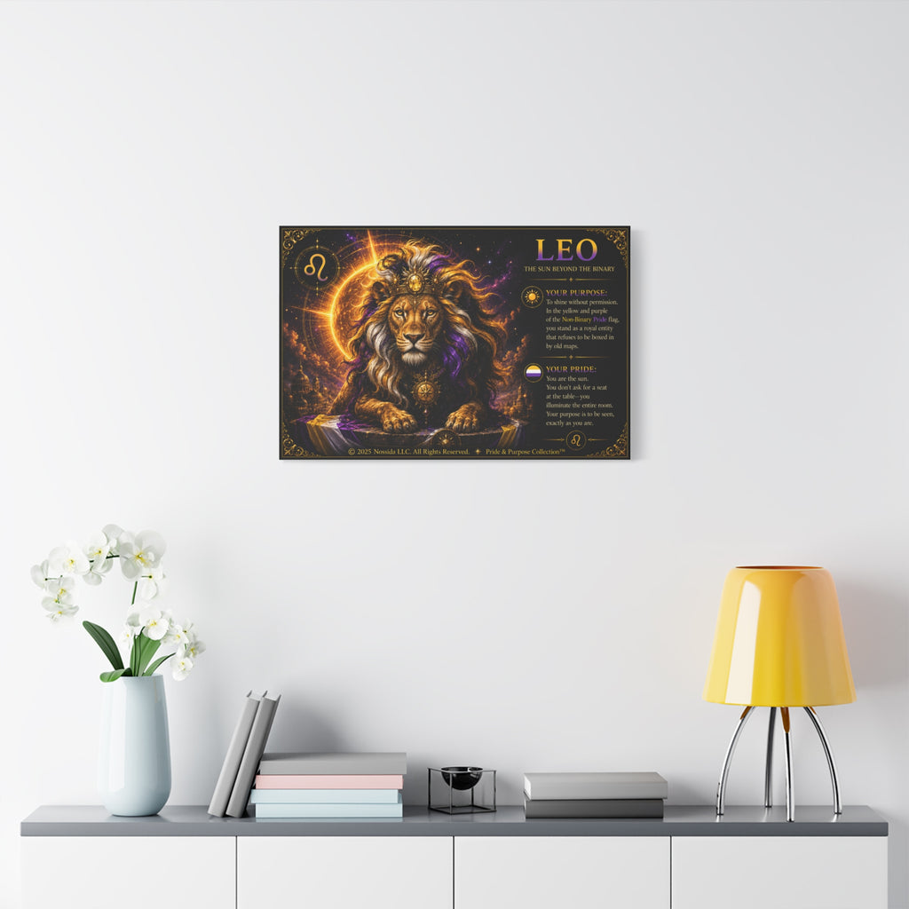 Pride of Birth™ LEO  The Sun Beyond the Binary Matte Canvas Print Wall Art