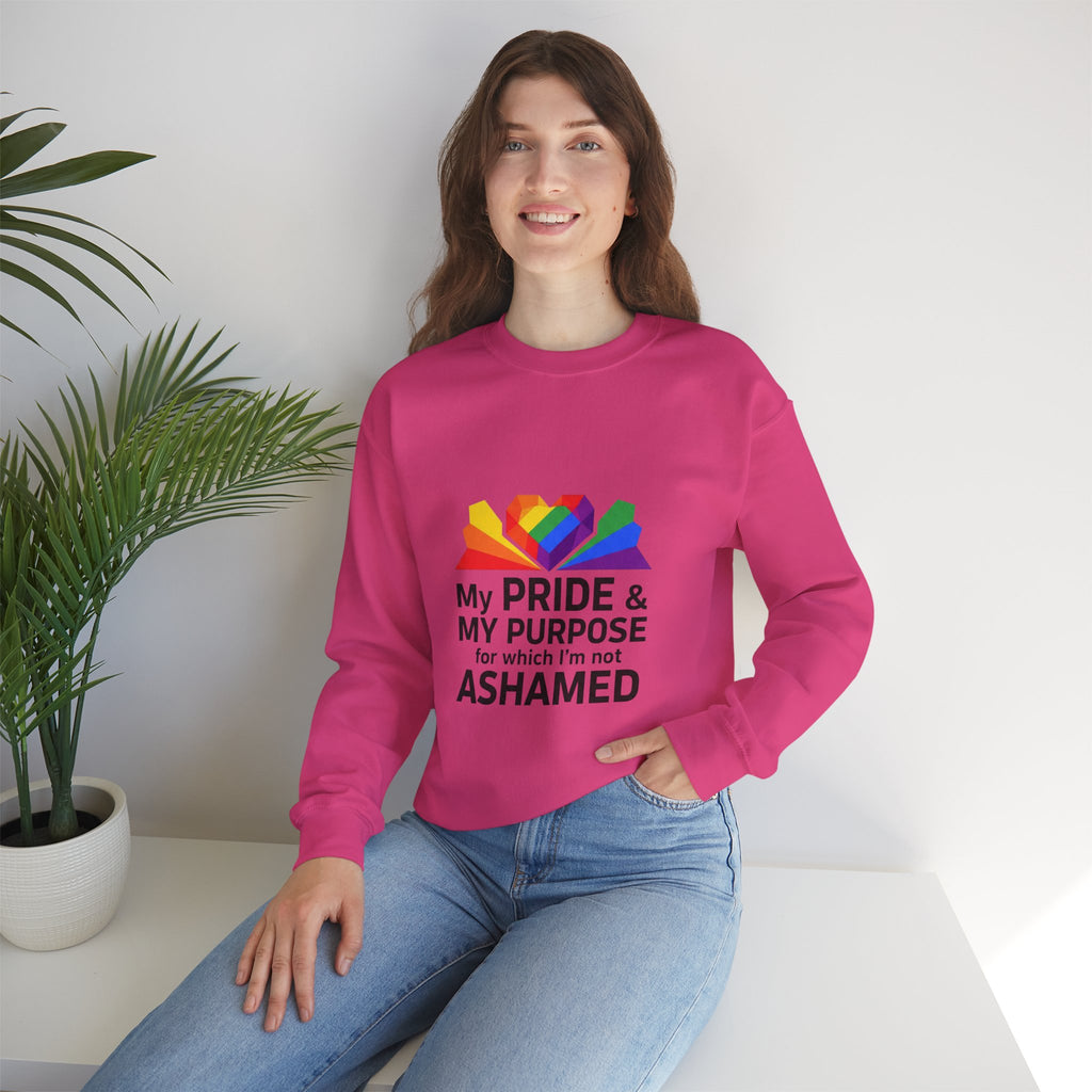 My Pride & My Purpose™ Heavy Blend Crewneck Sweatshirt | LGBTQ+ Pride