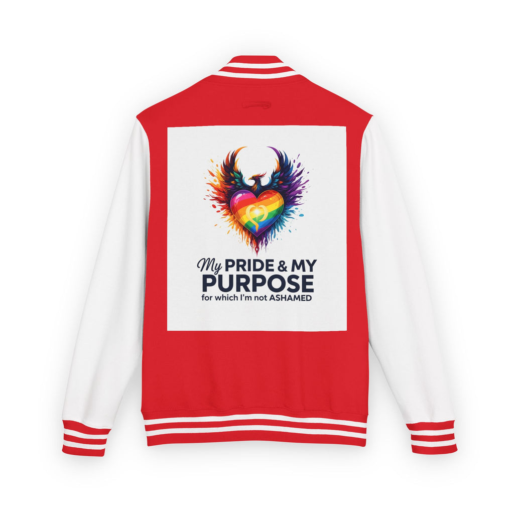 My Pride & My Purpose™ Premium Varsity Jacket | LGBTQ+ Pride Apparel