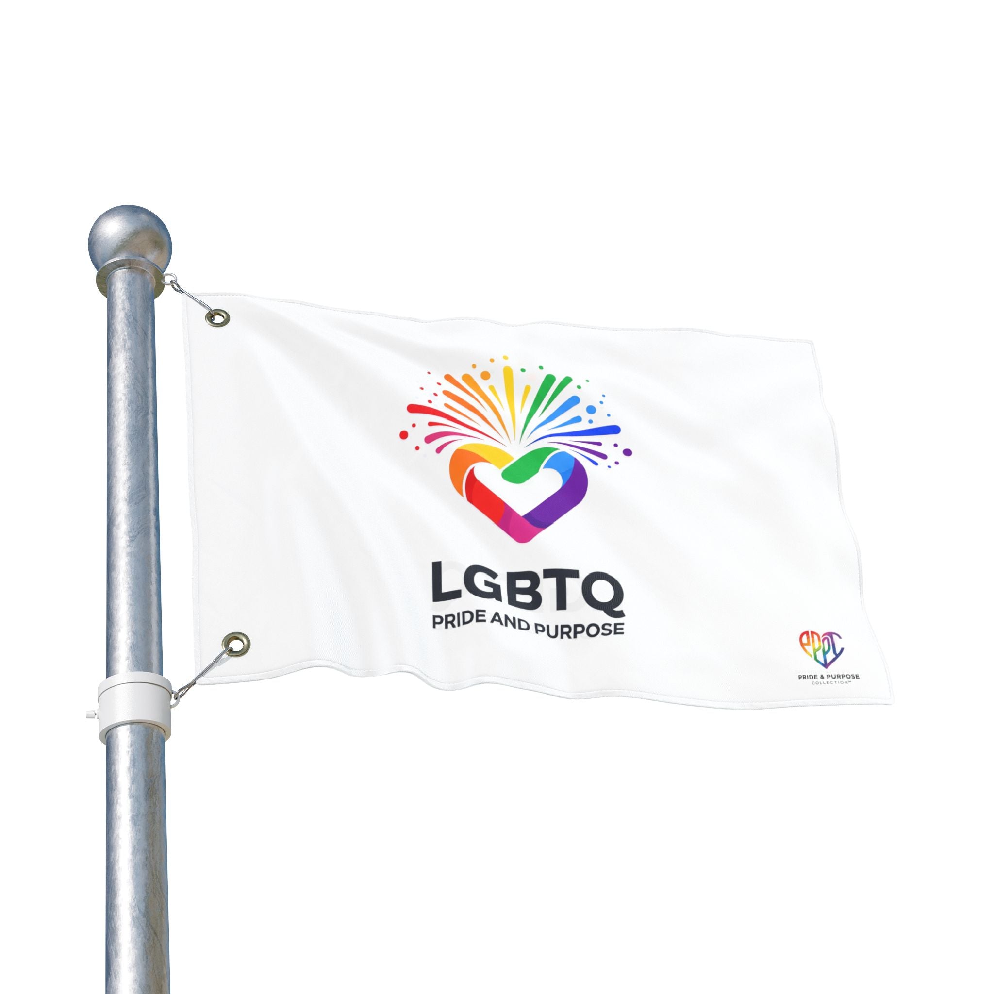 LGBTQ Pride and Purpose™ Premium Double Sided House Flag