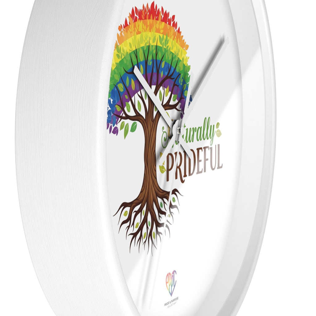 Naturally Prideful™ Rainbow Tree Inspirational Wall Clock
