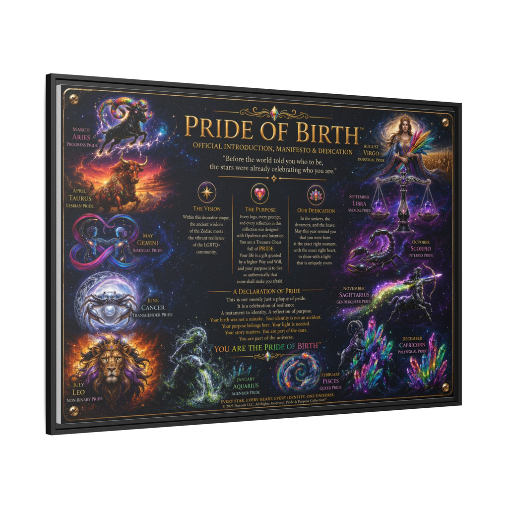 "Pride of Birth™ – Signature Legacy Canvas"™  Matte Canvas Framed Art