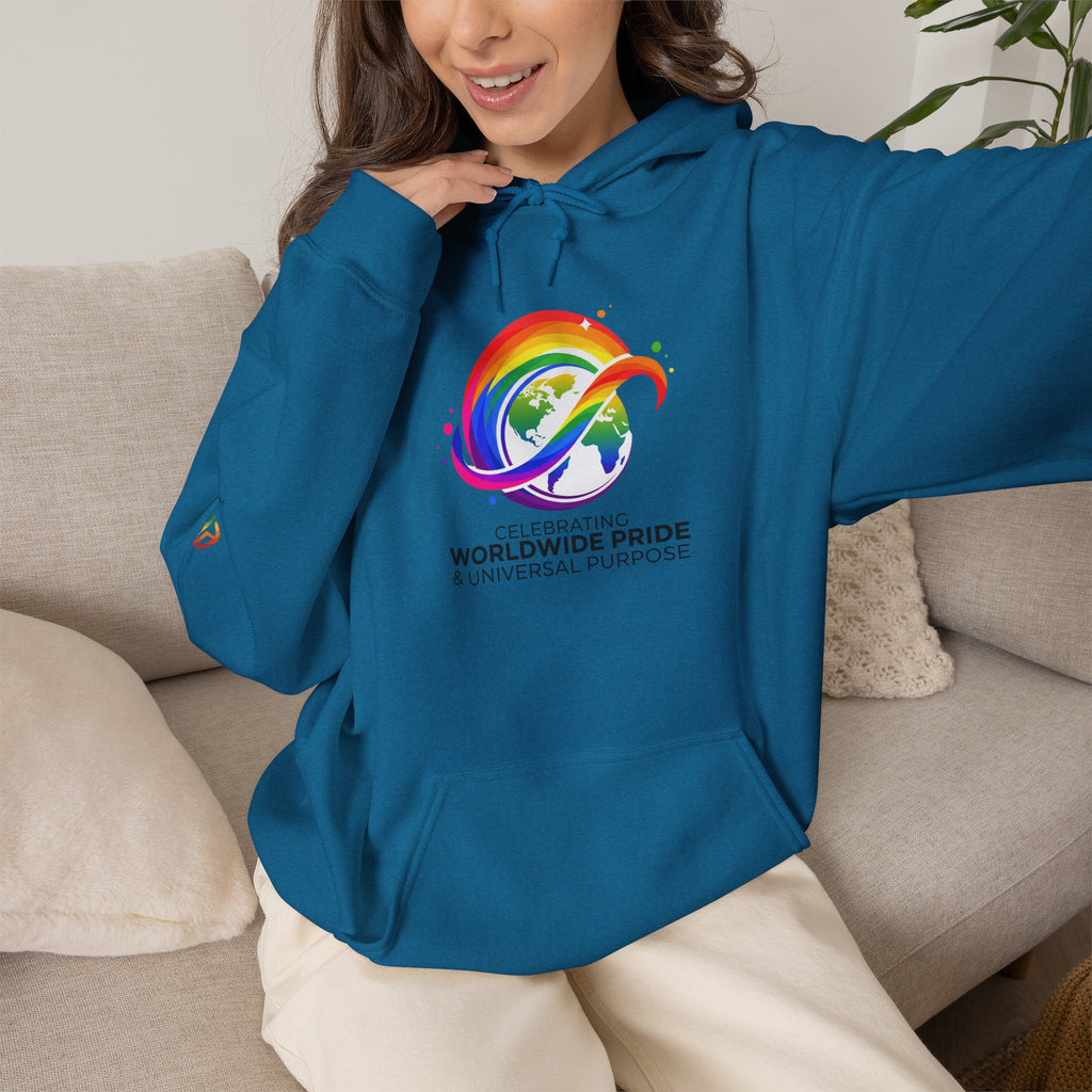 Celebrating Worldwide Pride & Universal Purpose™ Heavy Blend Hoodie | Pride Affirmation