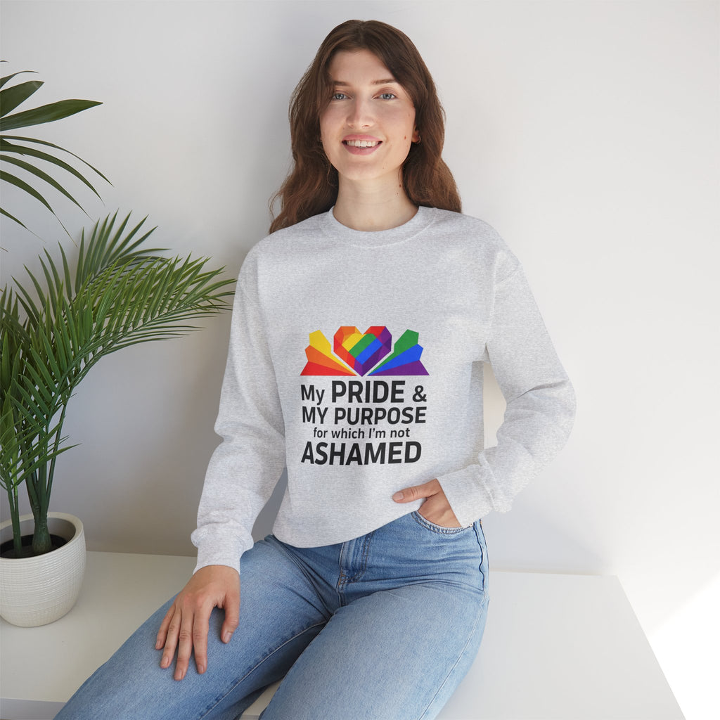 My Pride & My Purpose™ Heavy Blend Crewneck Sweatshirt | LGBTQ+ Pride