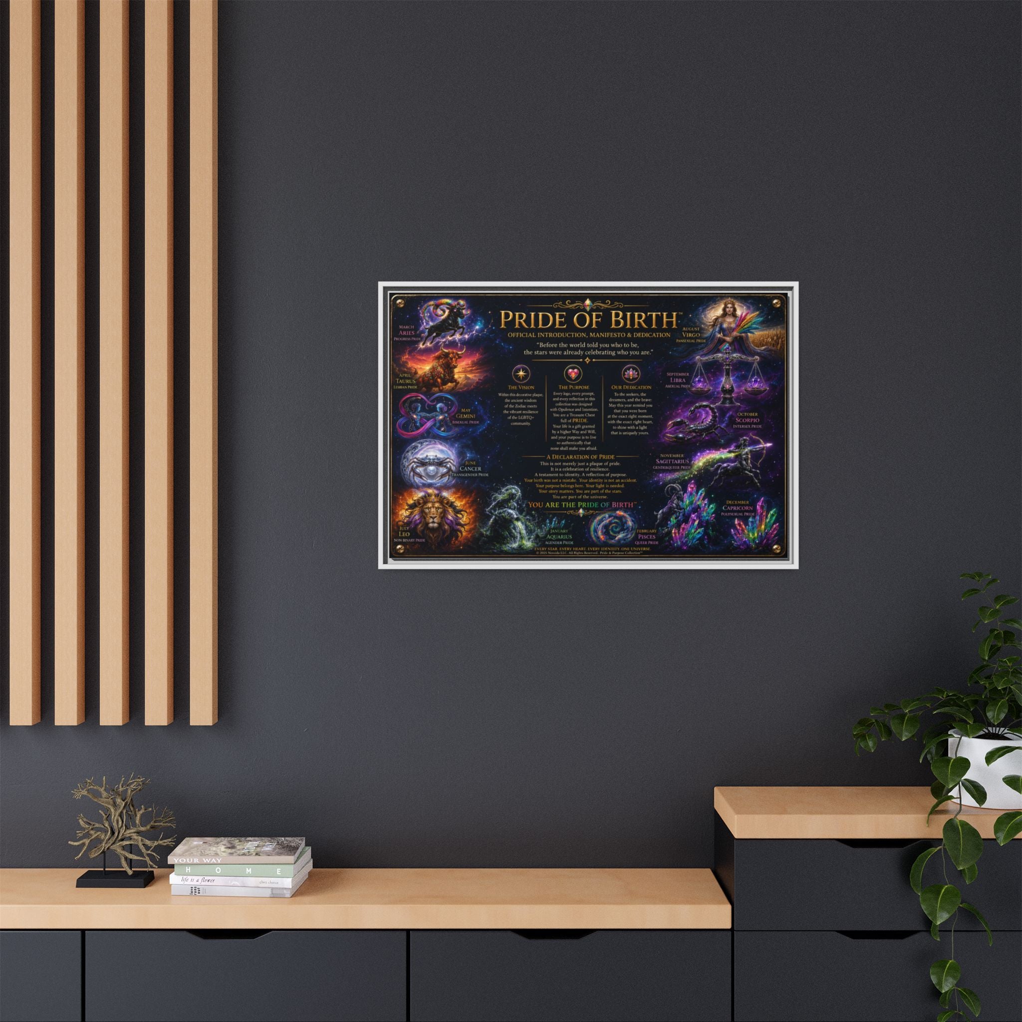 "Pride of Birth™ – Signature Legacy Canvas"™  Matte Canvas Framed Art