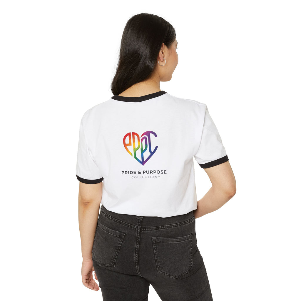 My Pride & My Purpose™ Unisex Premium Ringer T-Shirt | LGBTQ+ Pride Apparel