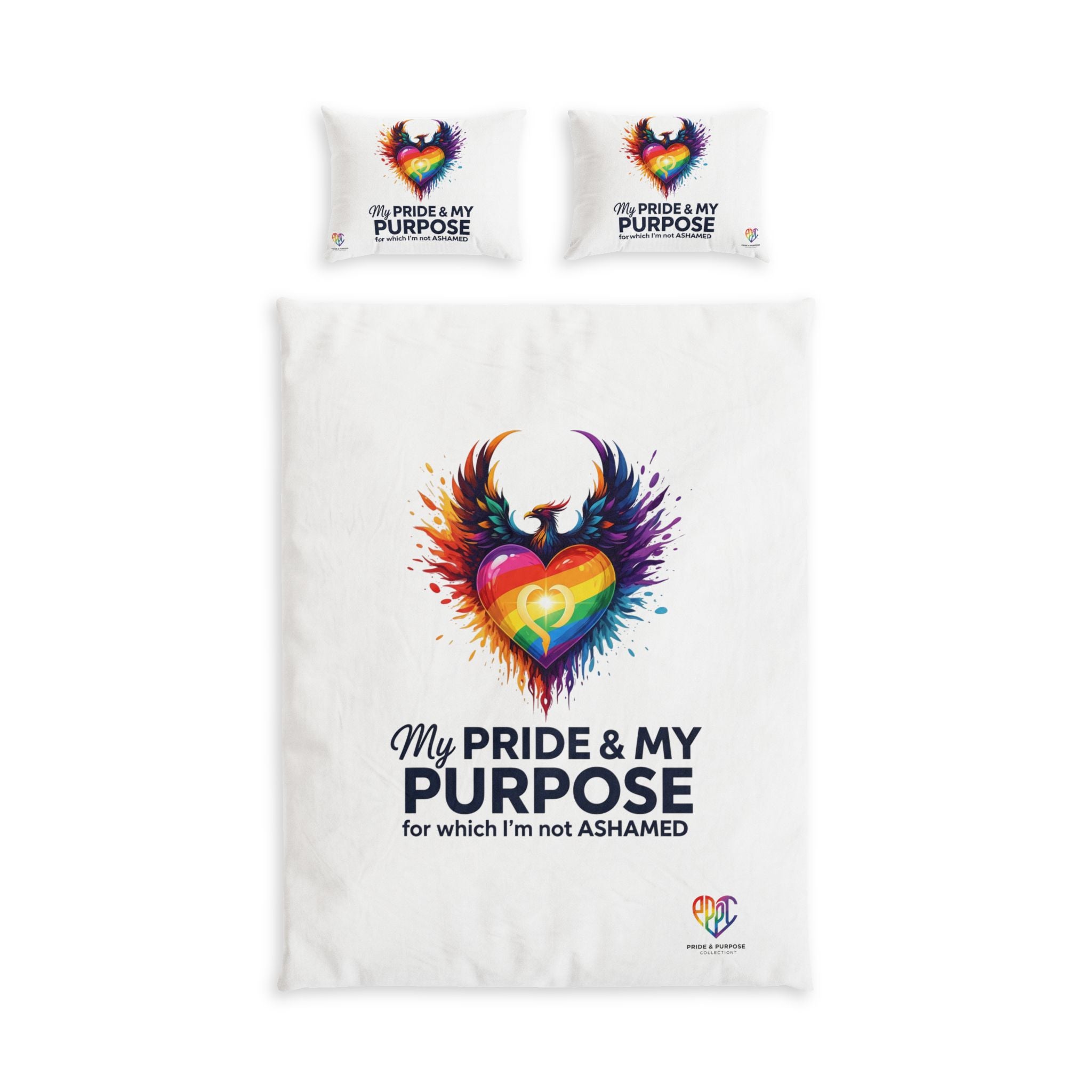 My Pride & My Purpose™ Premium Cotton Duvet Cover | LGBTQ+ Pride Bedding