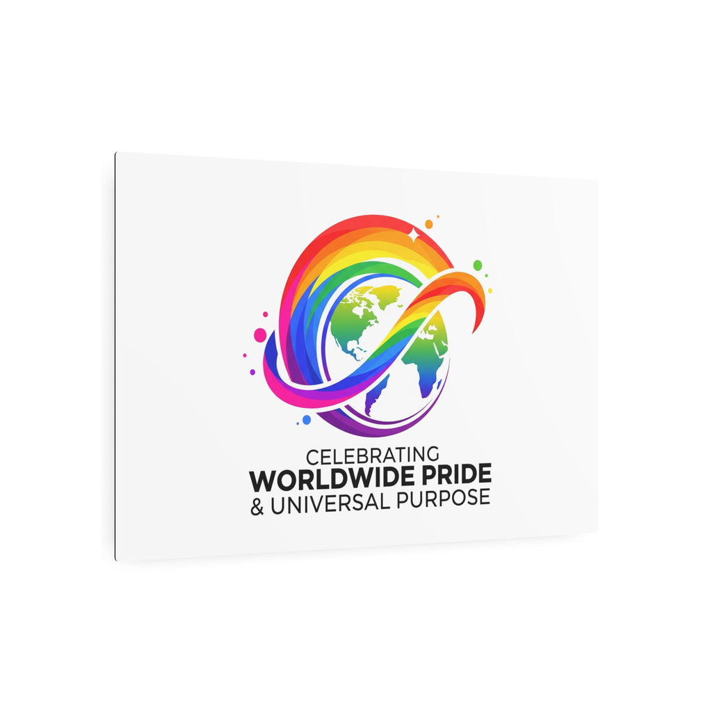 Celebrating Worldwide Pride™ Premium Metal Sign | Pride Affirmation