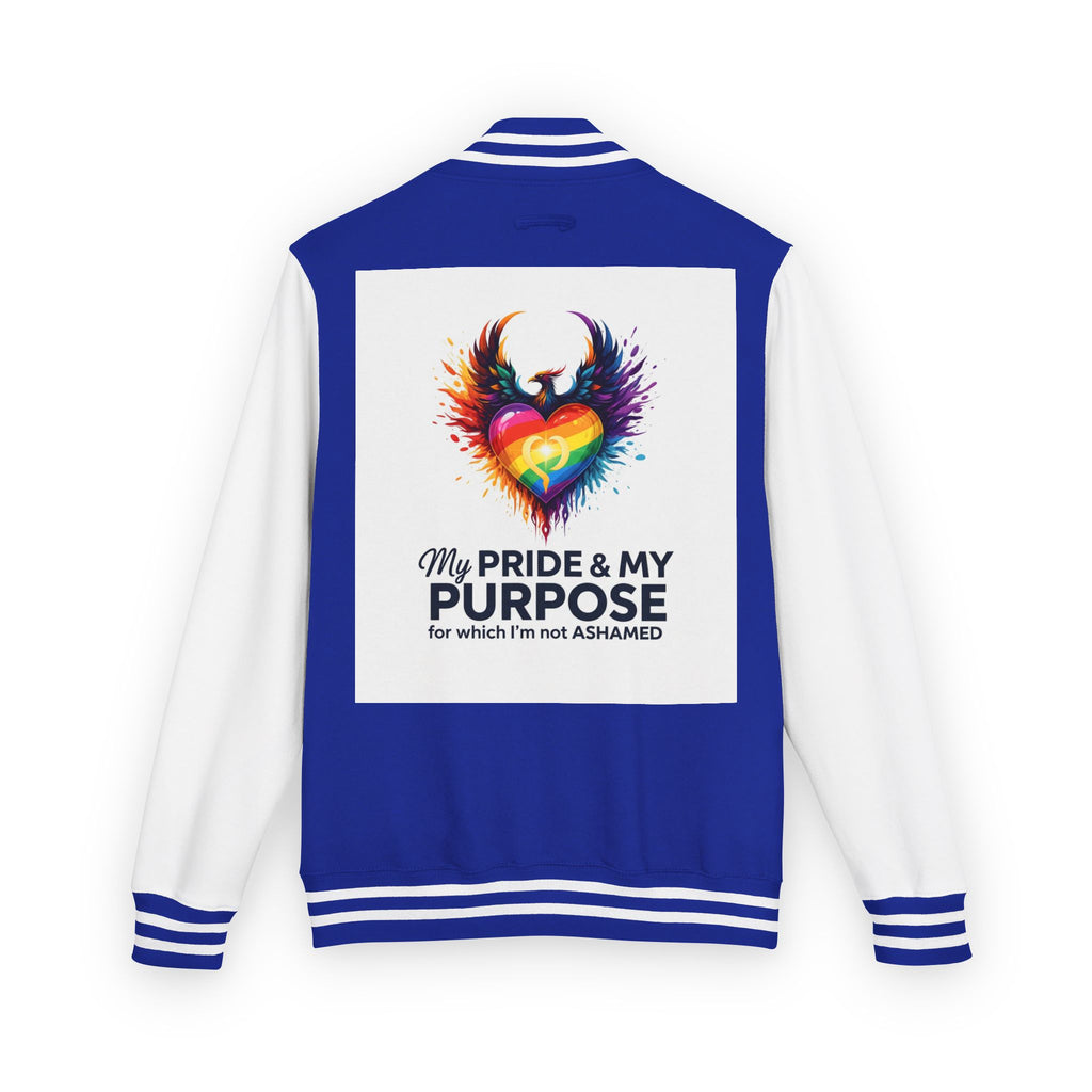 My Pride & My Purpose™ Premium Varsity Jacket | LGBTQ+ Pride Apparel