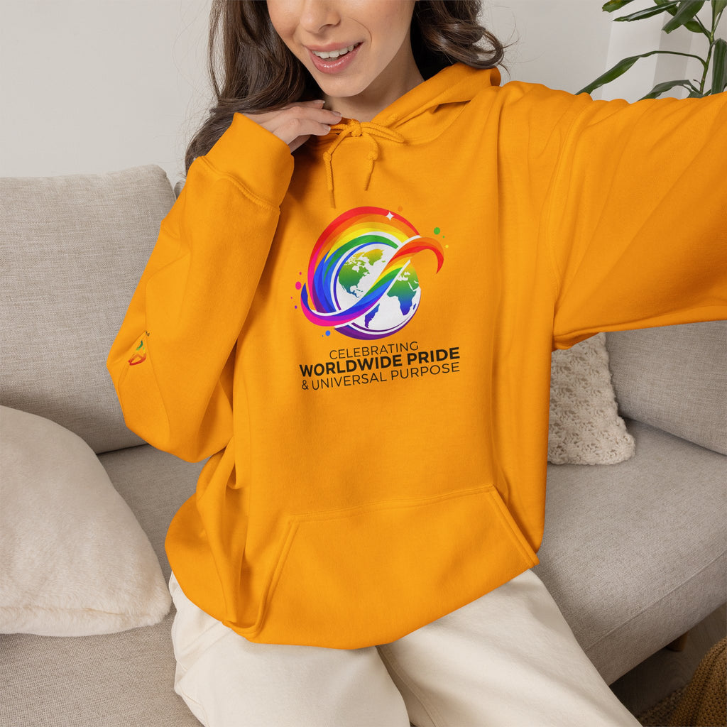Celebrating Worldwide Pride & Universal Purpose™ Heavy Blend Hoodie | Pride Affirmation