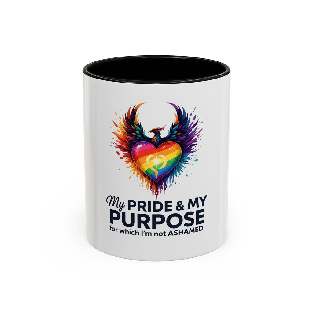 My Pride & My Purpose™ Premium Accent Coffee Mug | LGBTQ+ Pride Drinkware