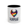 My Pride & My Purpose™ Premium Accent Coffee Mug | LGBTQ+ Pride Drinkware