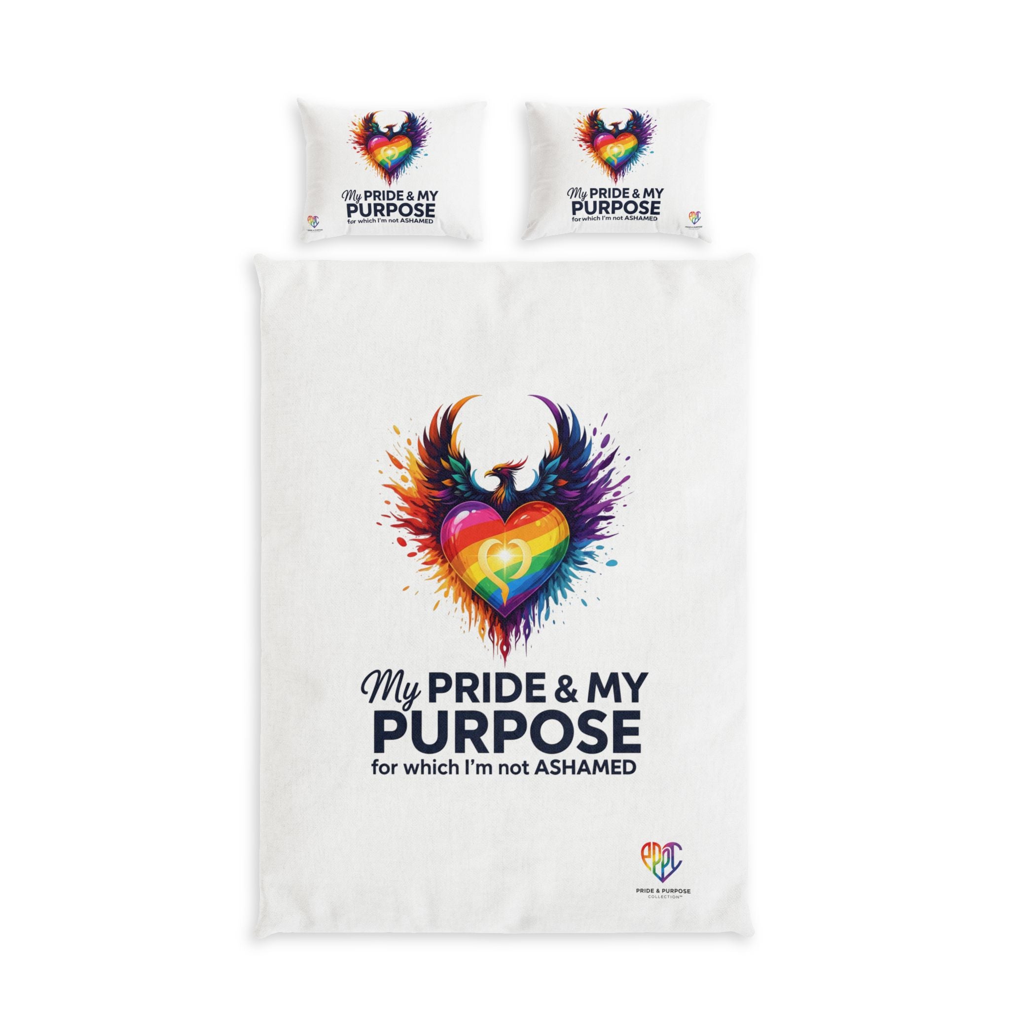 My Pride & My Purpose™ Premium Cotton Duvet Cover | LGBTQ+ Pride Bedding