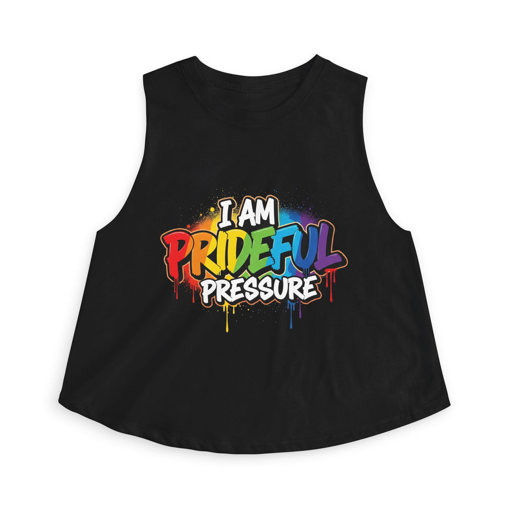 I Am Prideful Pressure™ Women's Festival Crop Tank | LGBTQ+ Pride Apparel