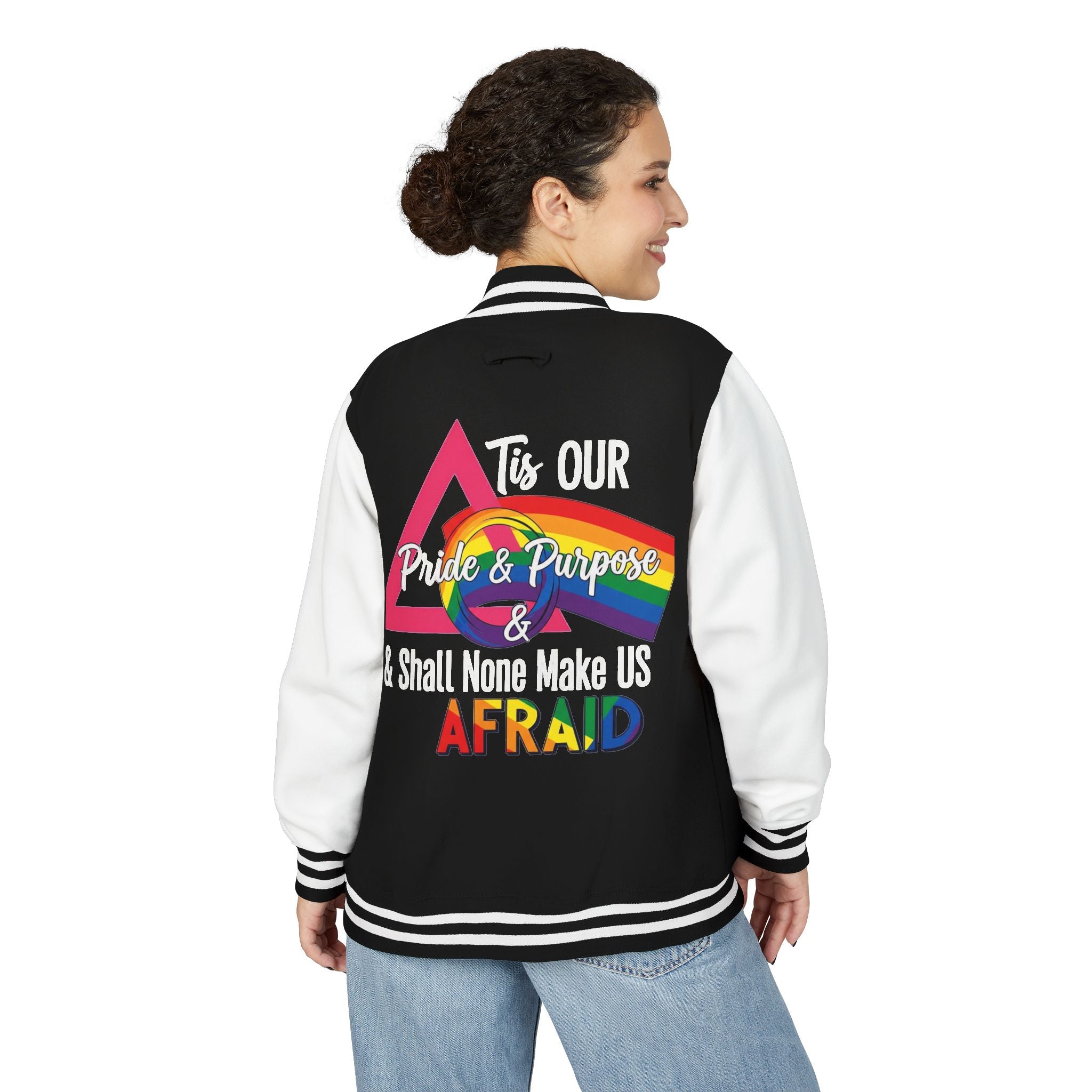 'Tis Our Pride & Purpose™ & Shall None Make Us Afraid™ Premium Varsity Jacket