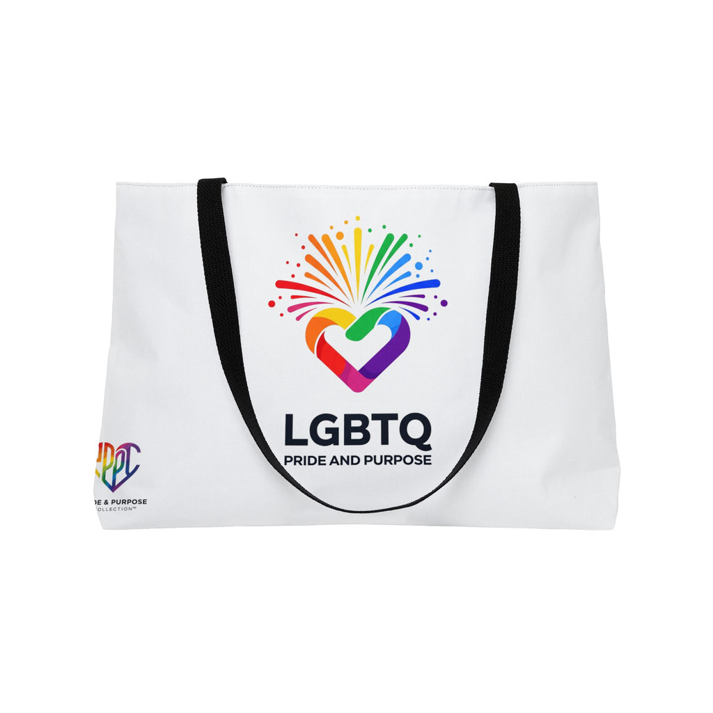 LGBTQ+ Pride & Purpose Fireworks Heart Premium Oversized Tote Bag