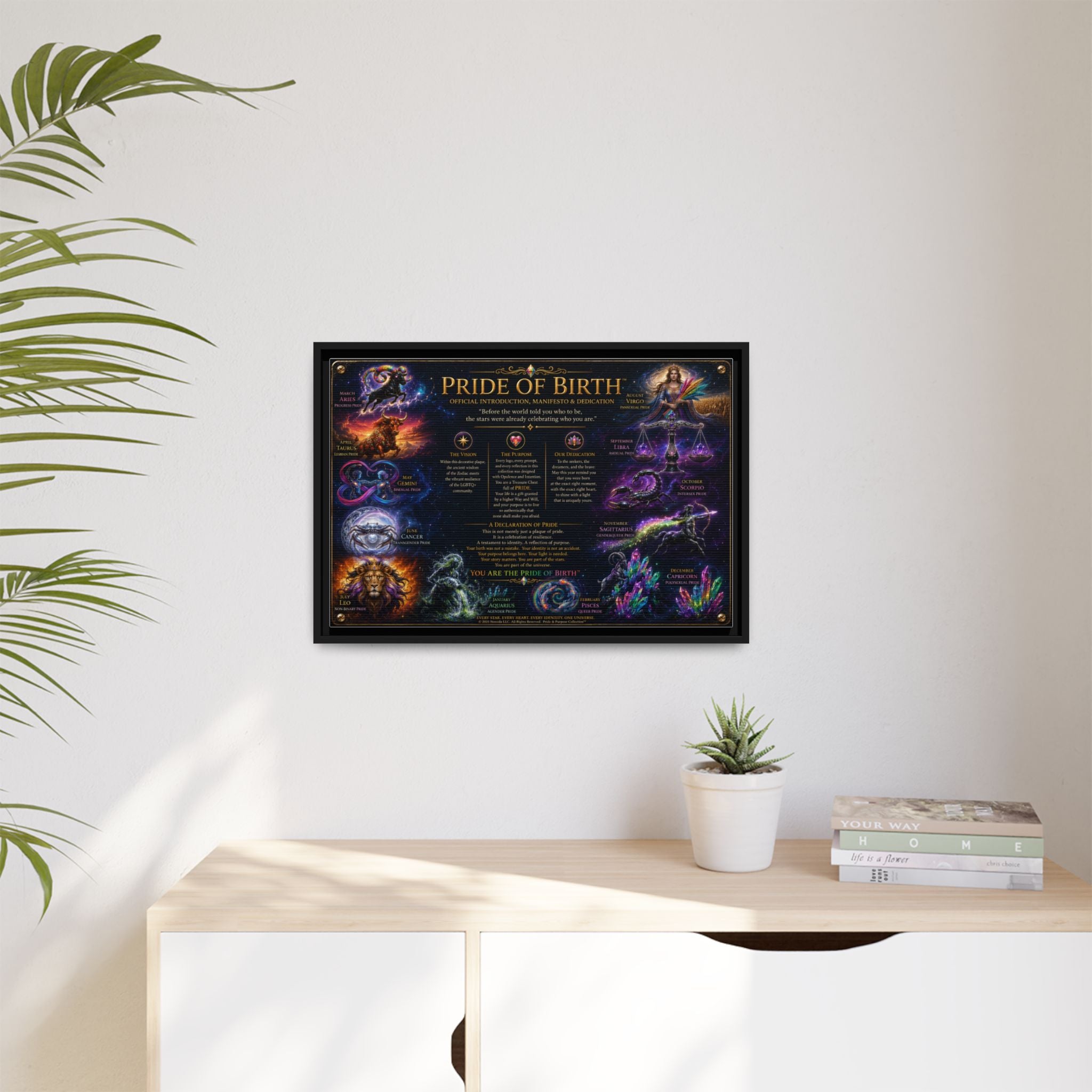 "Pride of Birth™ – Signature Legacy Canvas"™  Matte Canvas Framed Art