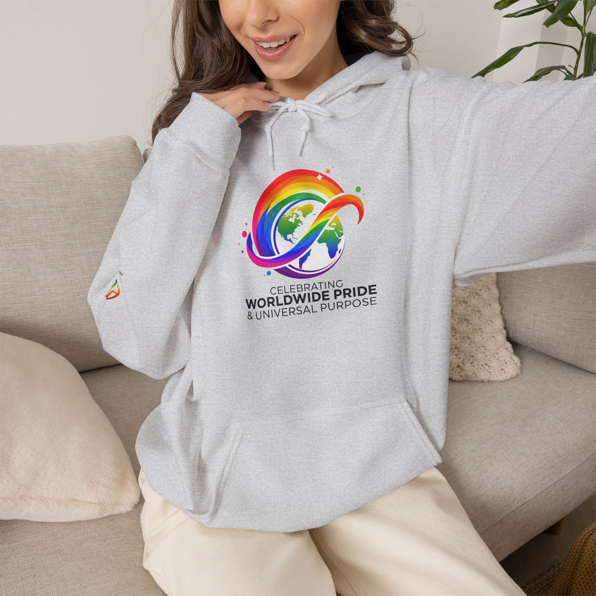 Celebrating Worldwide Pride & Universal Purpose™ Heavy Blend Hoodie | Pride Affirmation
