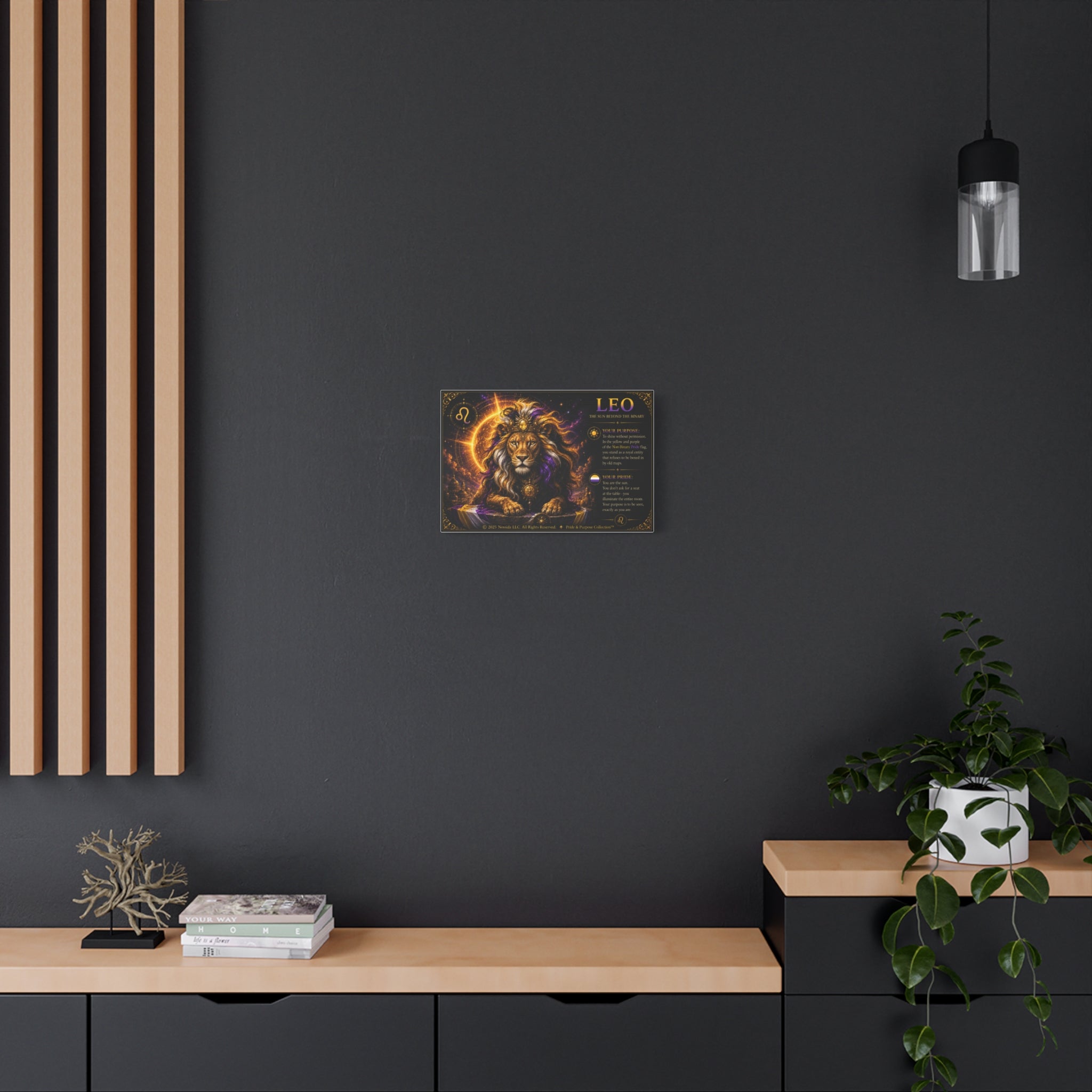 Pride of Birth™ LEO  The Sun Beyond the Binary Matte Canvas Print Wall Art