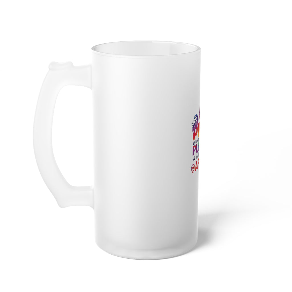 Pride Is Our Purpose™ Premium Frosted Glass Beer Mug