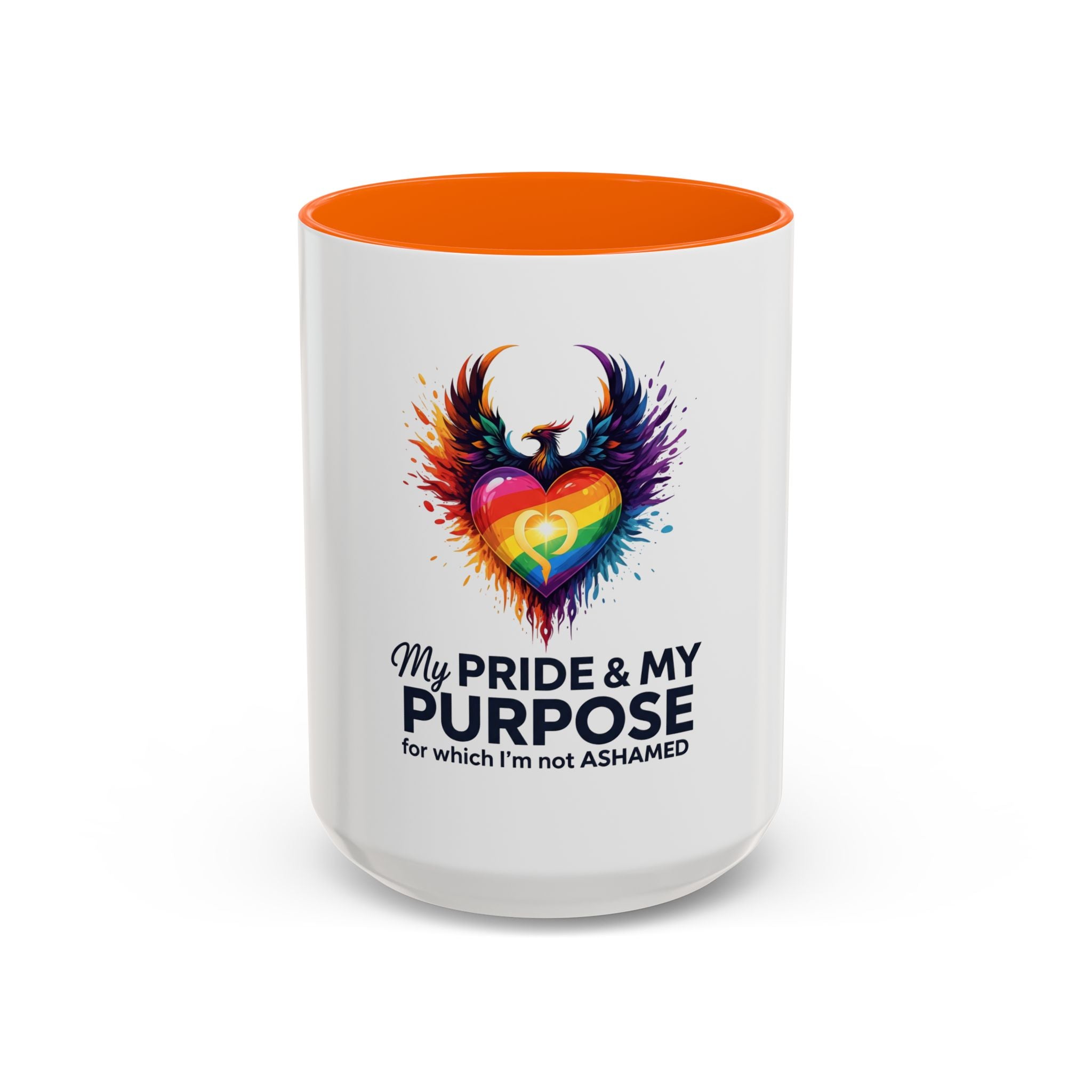 My Pride & My Purpose™ Premium Accent Coffee Mug | LGBTQ+ Pride Drinkware