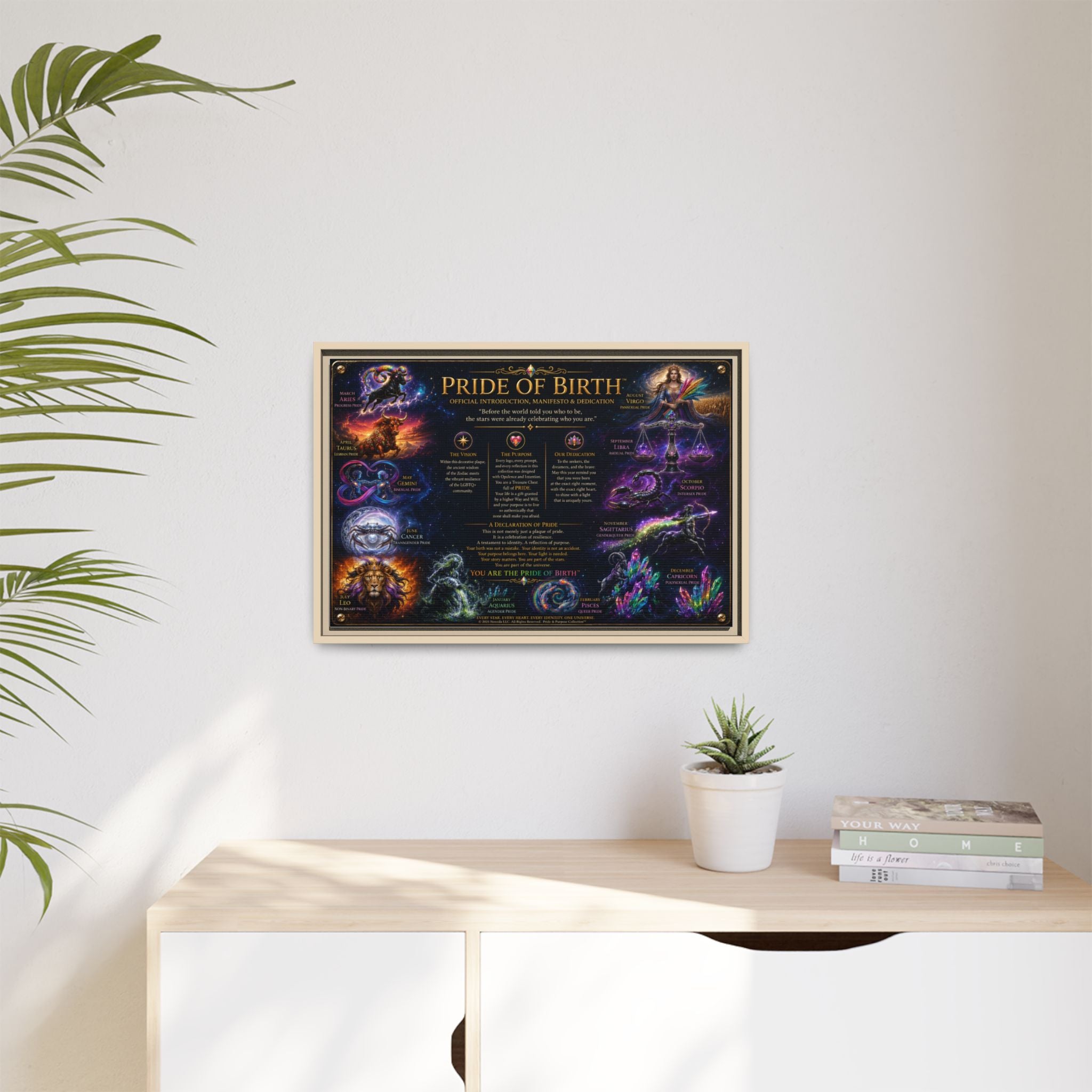 "Pride of Birth™ – Signature Legacy Canvas"™  Matte Canvas Framed Art