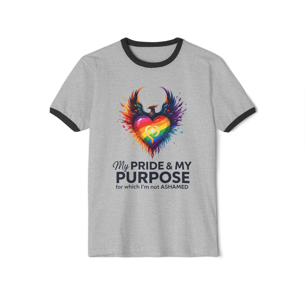 My Pride & My Purpose™ Unisex Premium Ringer T-Shirt | LGBTQ+ Pride Apparel