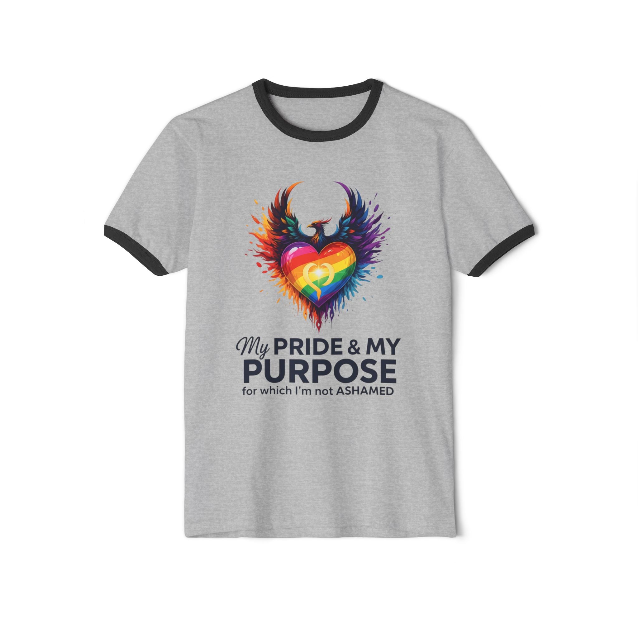 My Pride & My Purpose™ Unisex Premium Ringer T-Shirt | LGBTQ+ Pride Apparel