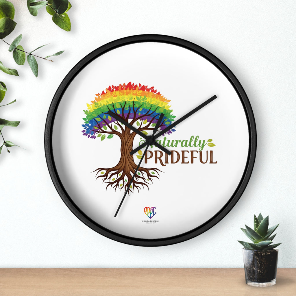 Naturally Prideful™ Rainbow Tree Inspirational Wall Clock